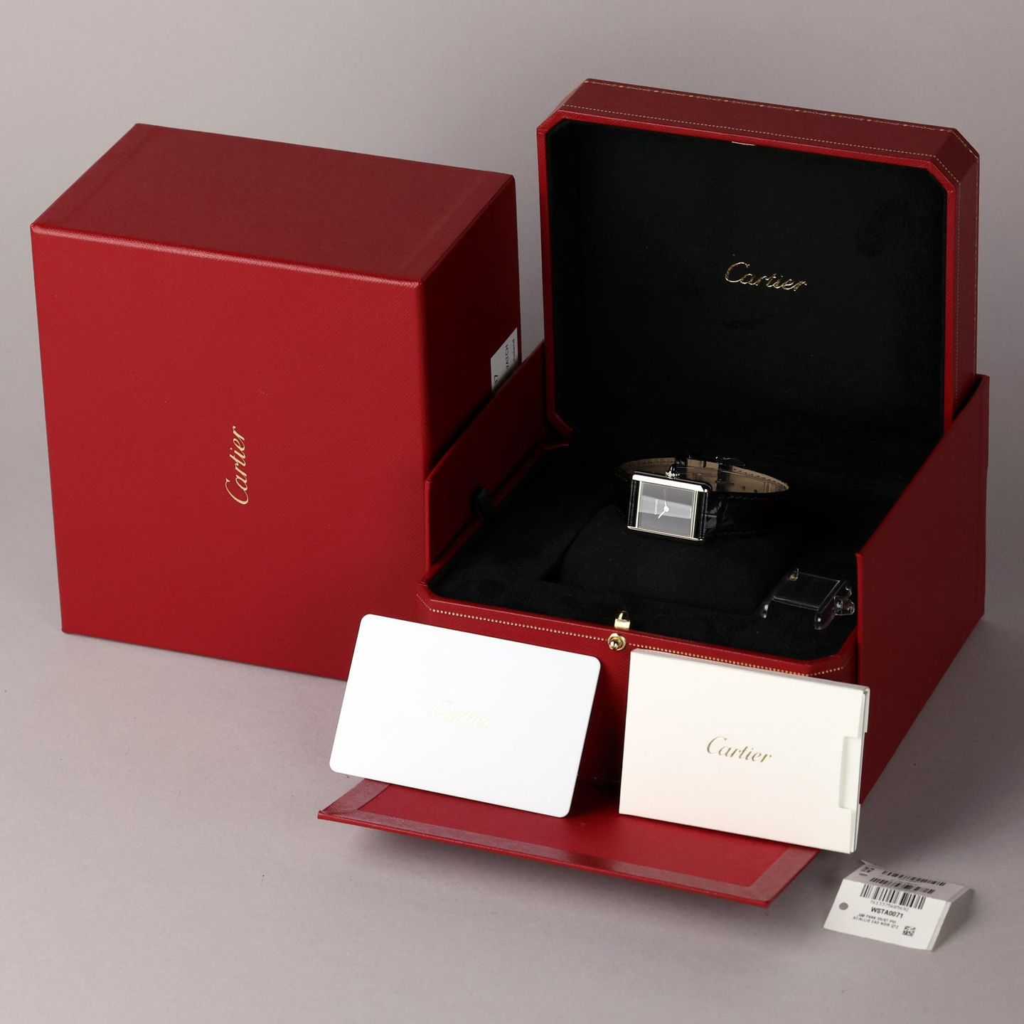 Cartier Tank WSTA0071 (2025) - Black dial 22 mm Steel case (8/8)