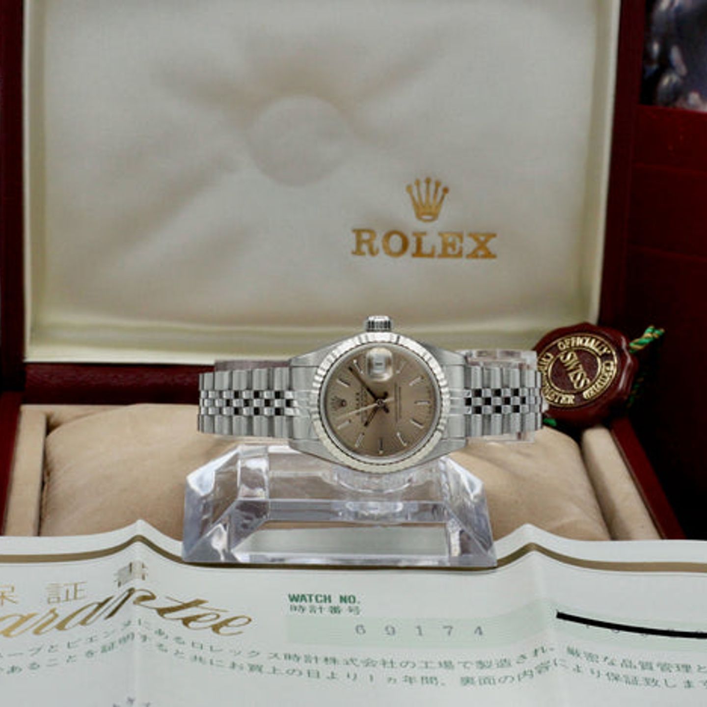 Rolex Lady-Datejust 69174 (1993) - Zilver wijzerplaat 26mm Staal (3/7)