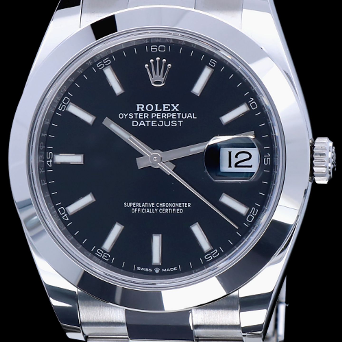 Rolex Datejust 41 126300 (2022) - Black dial 41 mm Steel case (1/8)