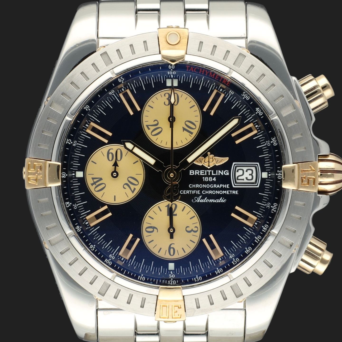 Breitling Chronomat Evolution B13356 (2007) - Zwart wijzerplaat 44mm Staal (2/8)