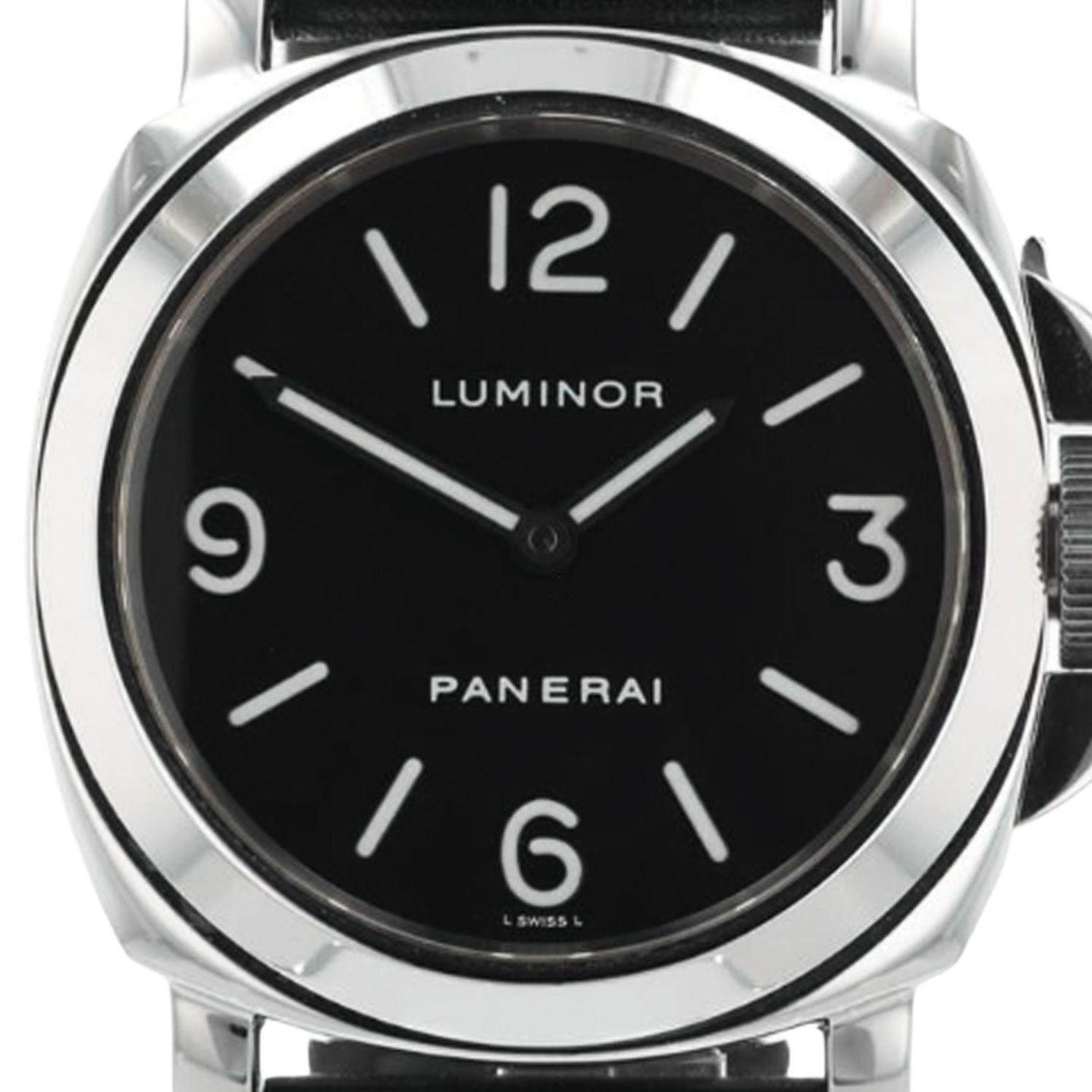 Panerai Luminor Base PAM00112 (Onbekend (willekeurig serienummer)) - Zwart wijzerplaat 44mm Staal (2/4)