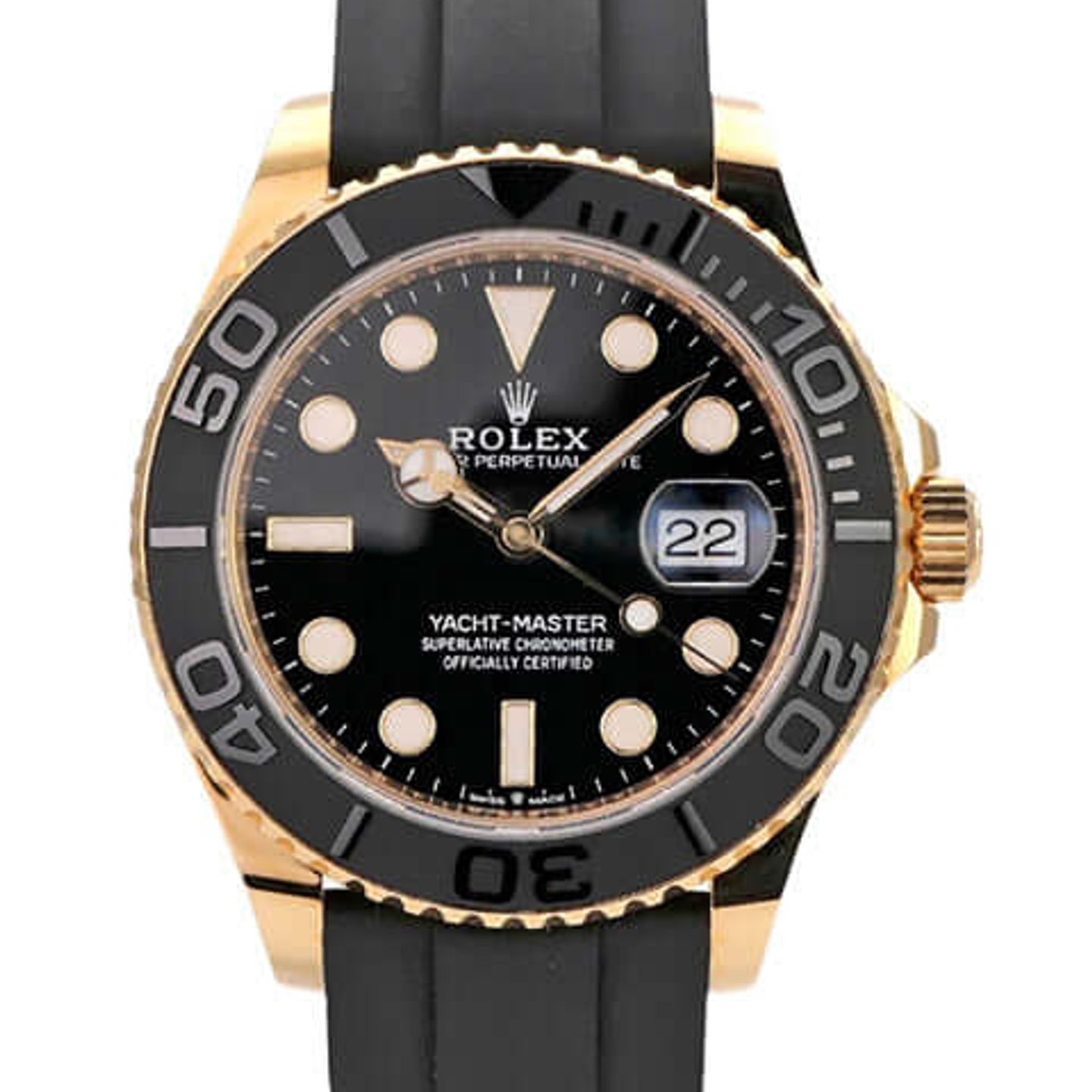 Rolex Yacht-Master 42 226658 (2022) - Black dial 42 mm Yellow Gold case (1/8)