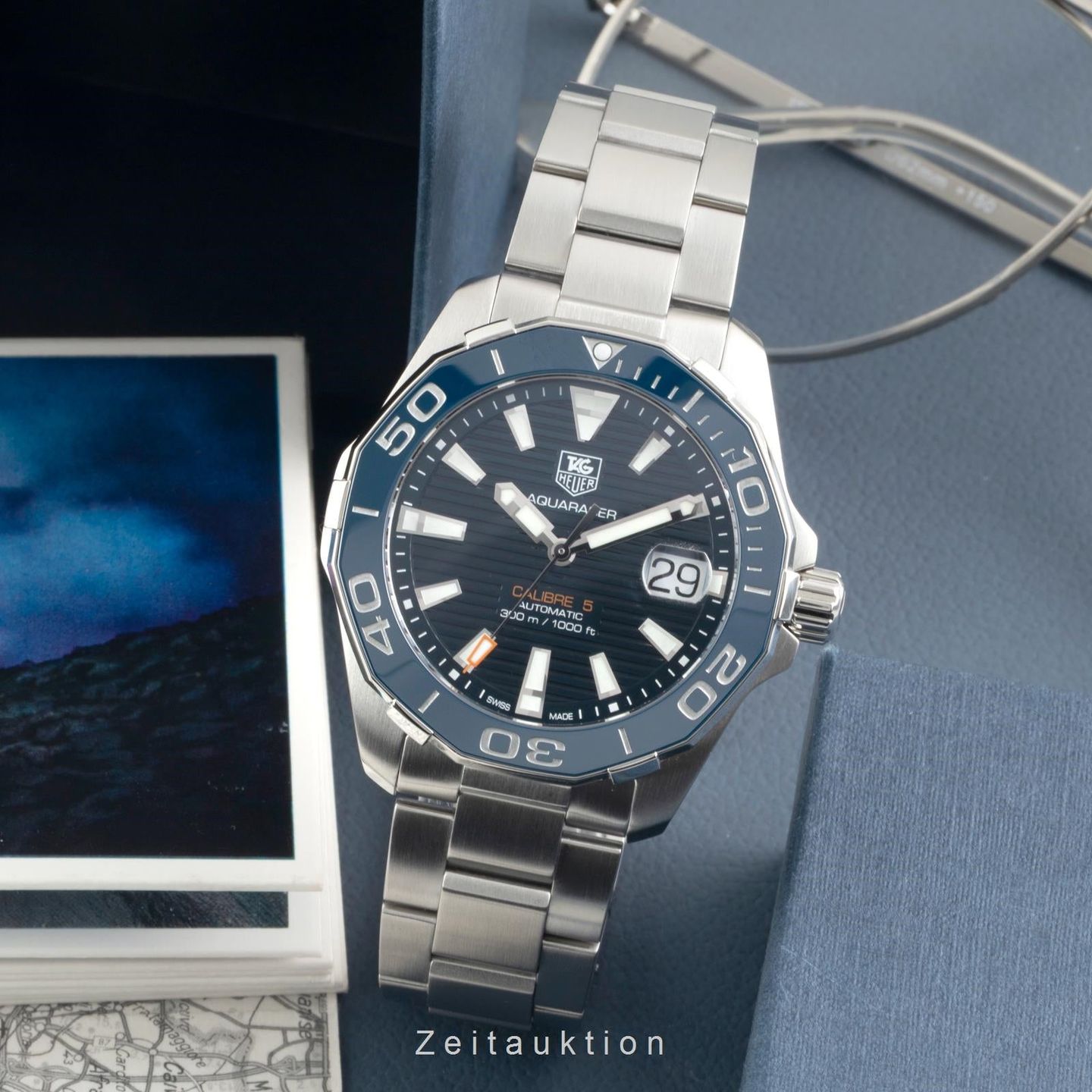 TAG Heuer Aquaracer 300M WAY211C.BA0928 (Unknown (random serial)) - Blue dial 41 mm Steel case (3/8)