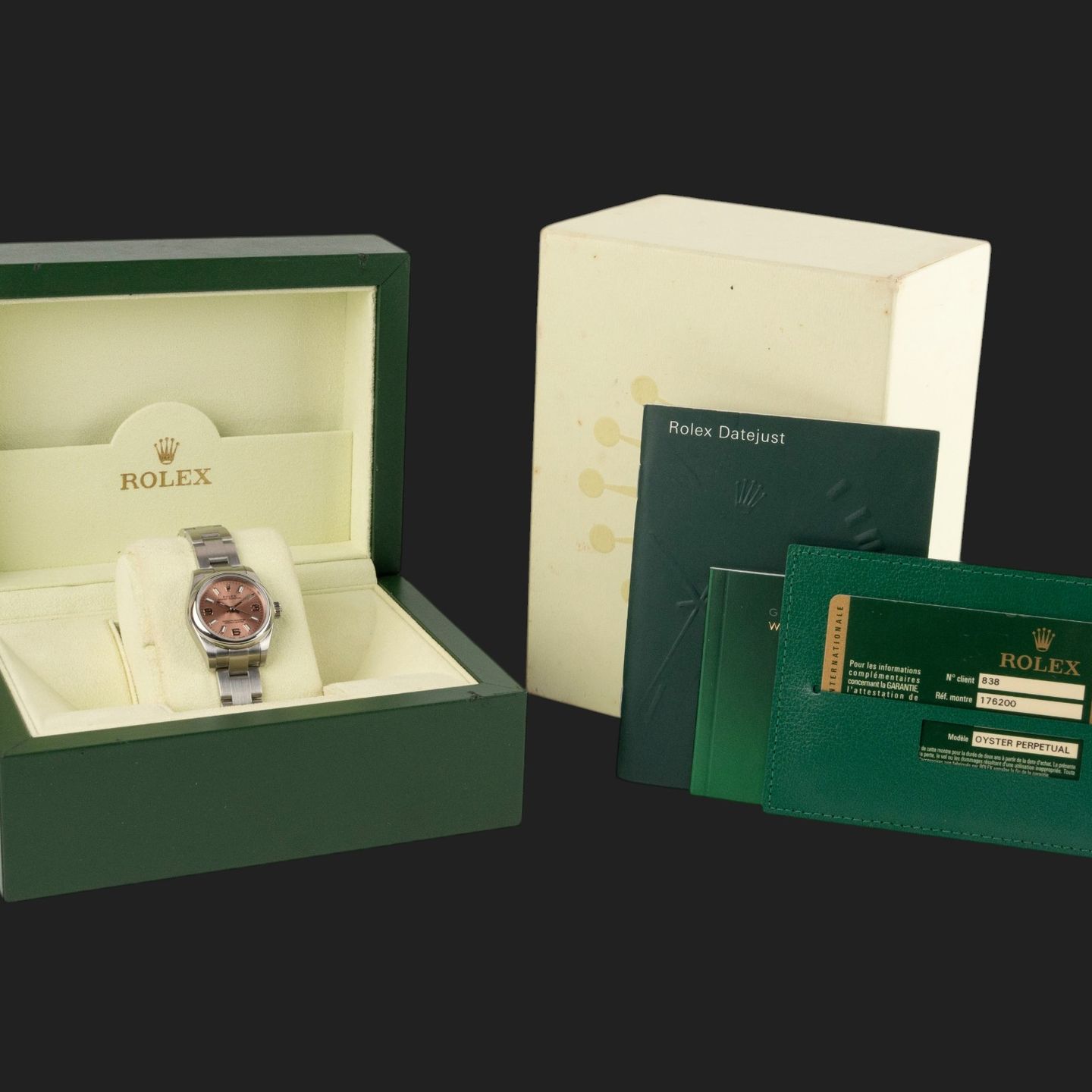 Rolex Oyster Perpetual 26 176200 (2012) - Roze wijzerplaat 26mm Staal (8/8)