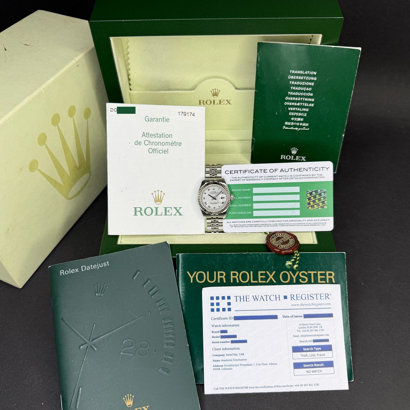 Rolex Lady-Datejust 179174 (2006) - Silver dial 26 mm Steel case (3/8)