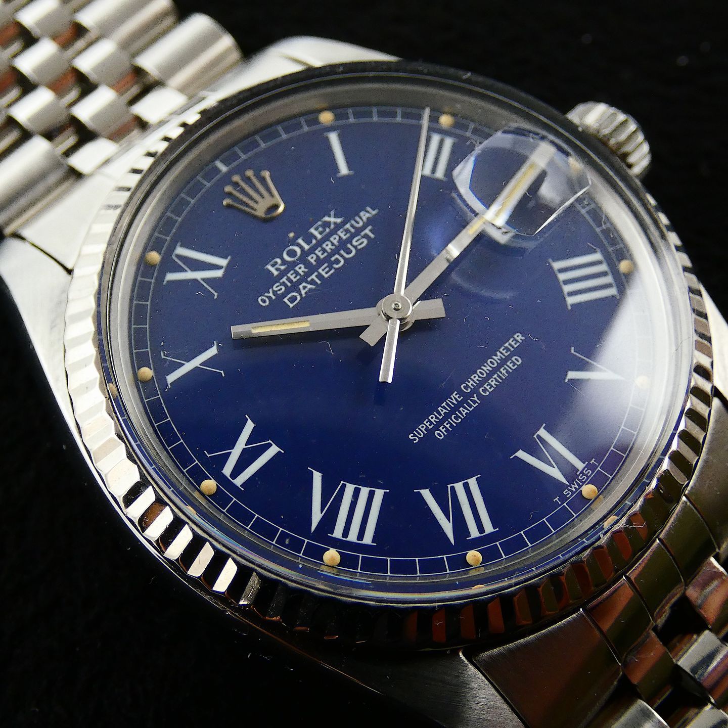 Rolex Datejust 36 16014 (1984) - Blue dial 36 mm Steel case (4/5)