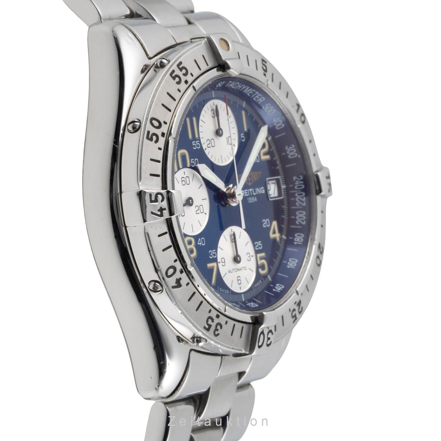 Breitling Colt Chronograph A13035 (1995) - Blue dial 42 mm Steel case (6/8)