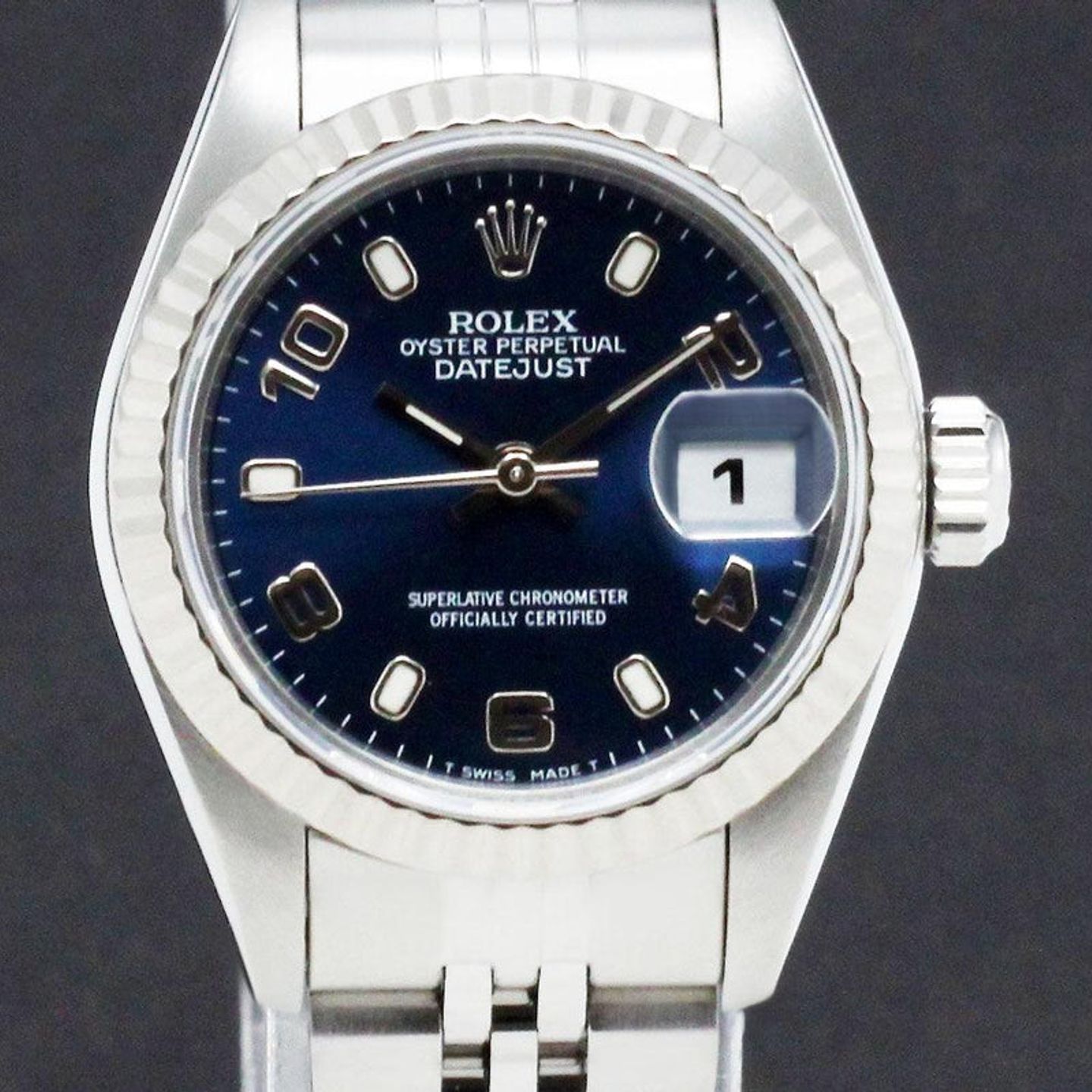 Rolex Lady-Datejust 69174 (1999) - Blauw wijzerplaat 26mm Staal (1/7)