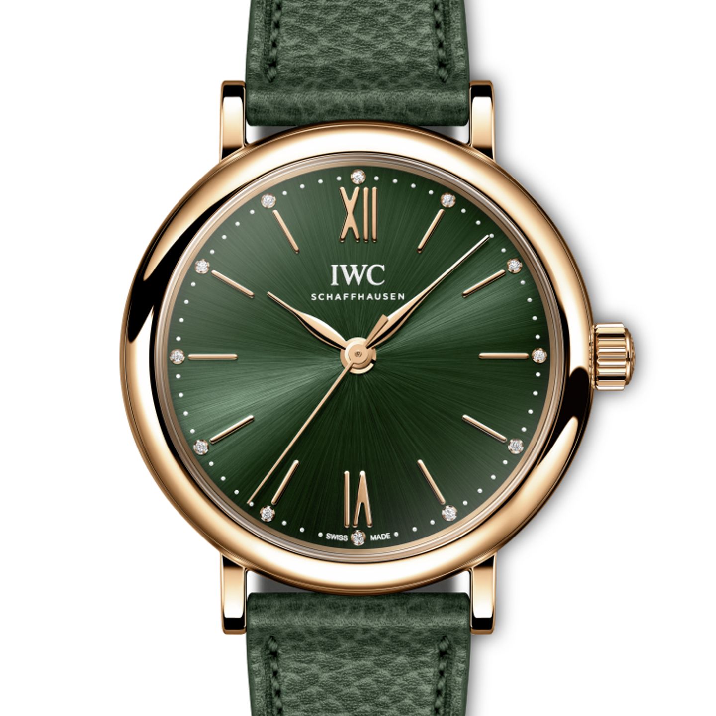 IWC Portofino Automatic IW357415 (2024) - Groen wijzerplaat 34mm Roodgoud (1/1)