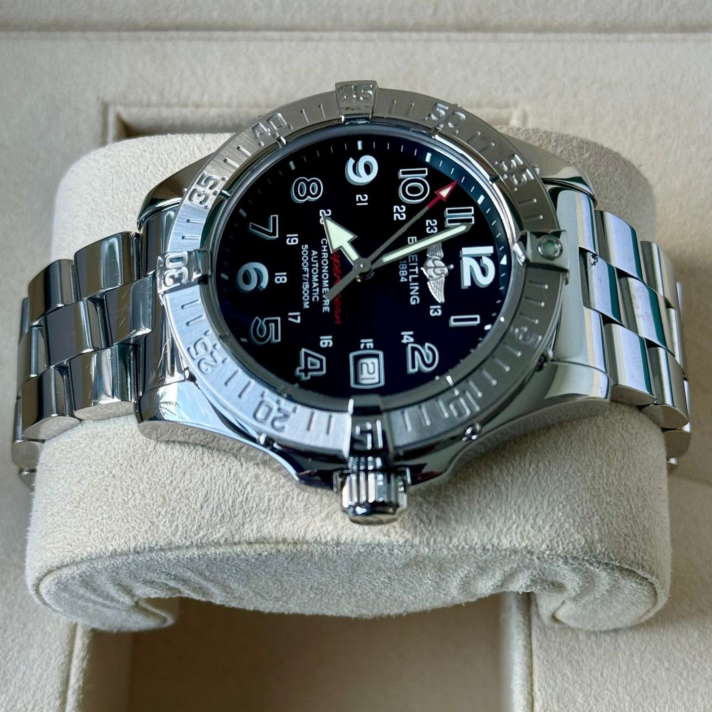 Breitling Superocean A1736006.B909 (2009) - Zwart wijzerplaat 42mm Staal (4/7)