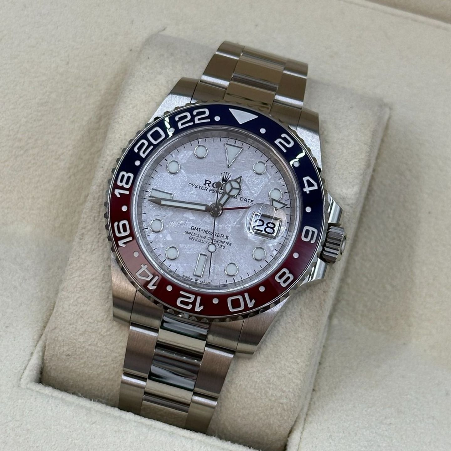 Rolex GMT-Master II 126719BLRO (2020) - Zilver wijzerplaat 40mm Witgoud (7/8)