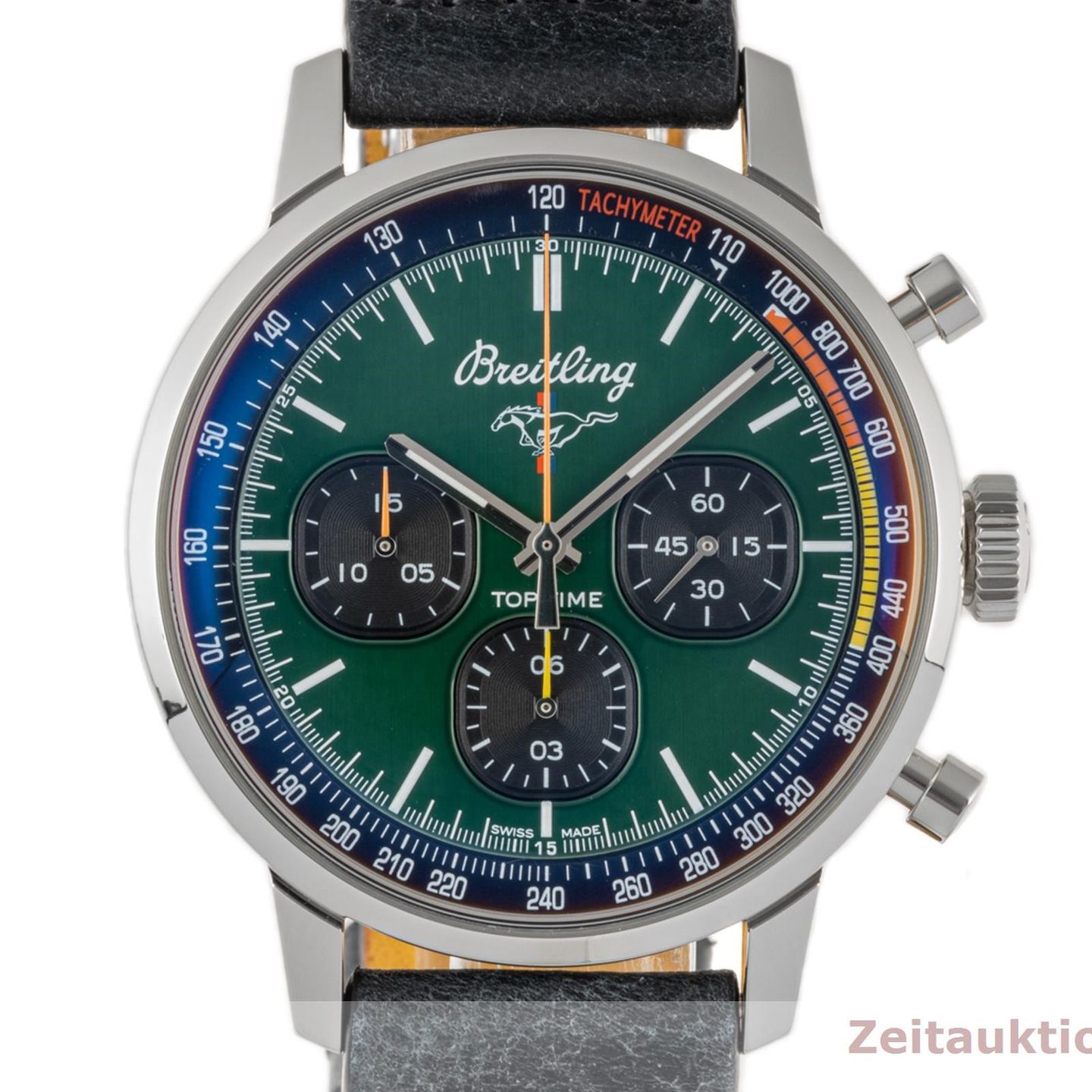 Breitling Top Time A253101A1L1X1 (2022) - Groen wijzerplaat 42mm Staal (8/8)