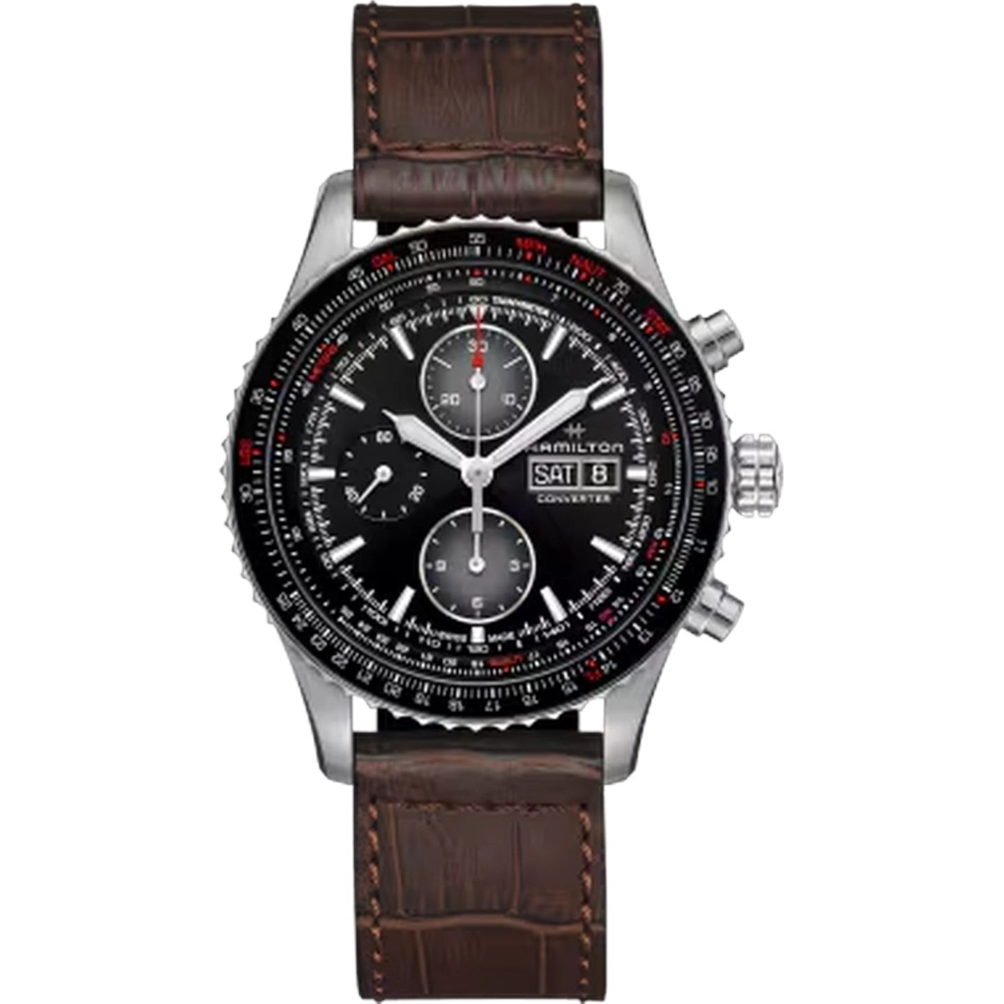 Hamilton Khaki Aviation H76726530 (2025) - Zwart wijzerplaat 44mm Staal (1/1)