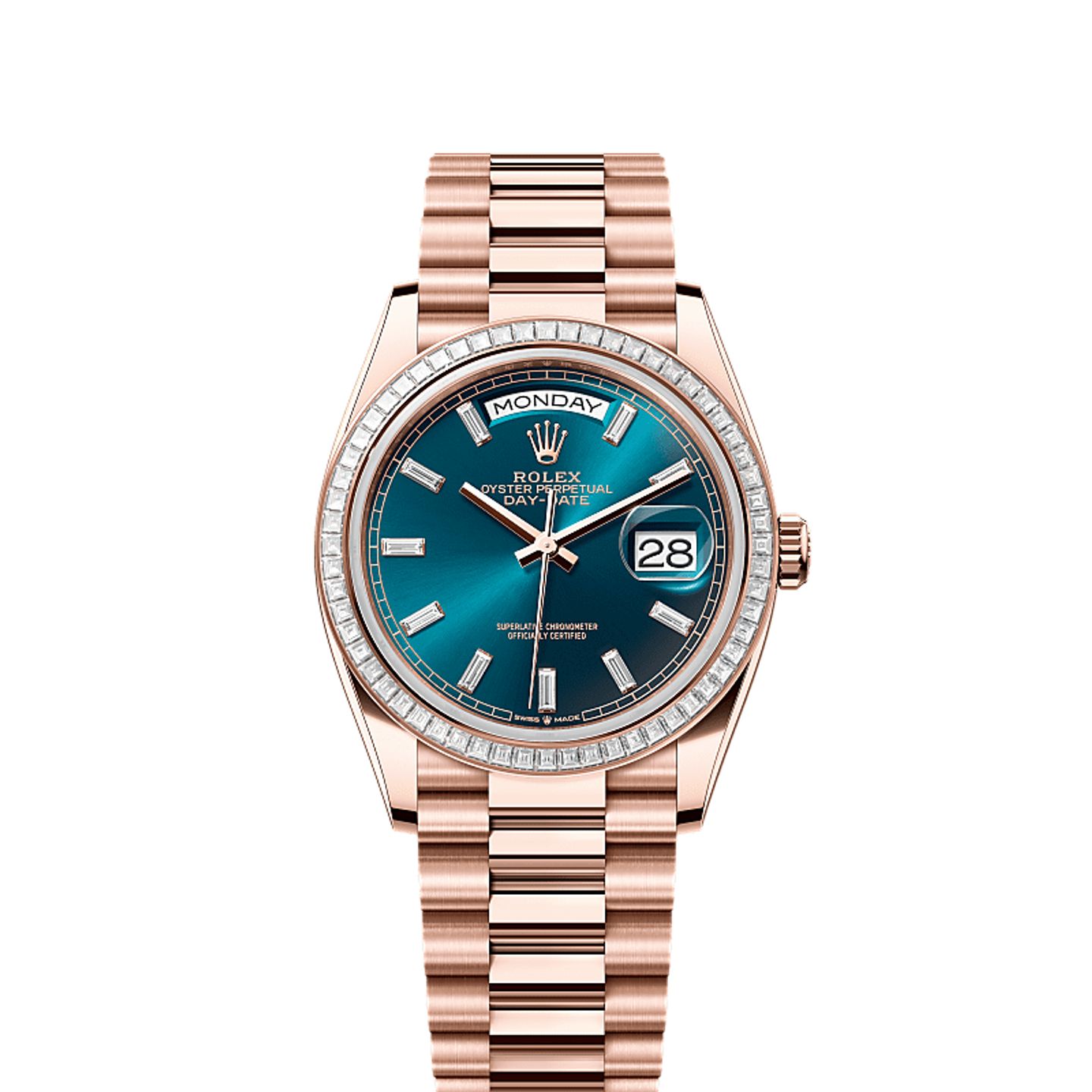 Rolex Day-Date 36 128395TBR (2025) - Blue dial 36 mm Rose Gold case (1/1)