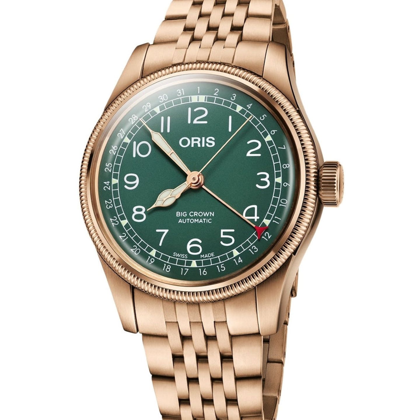 Oris Big Crown Pointer Date 01 754 7741 3167-07 8 20 01 (2026) - Groen wijzerplaat 40mm Brons (1/1)