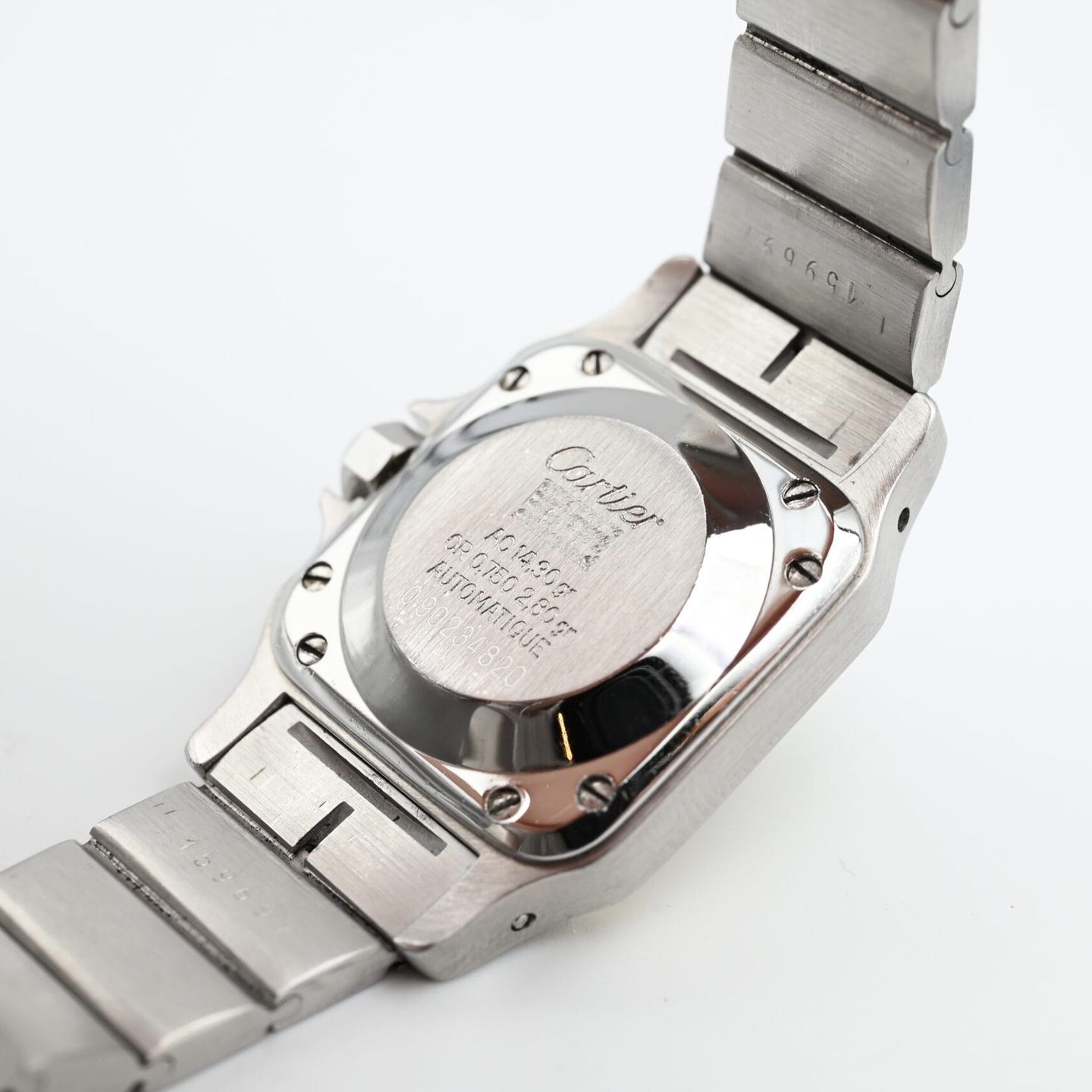 Cartier Santos 0902 (Unknown (random serial)) - White dial 24 mm Gold/Steel case (7/8)