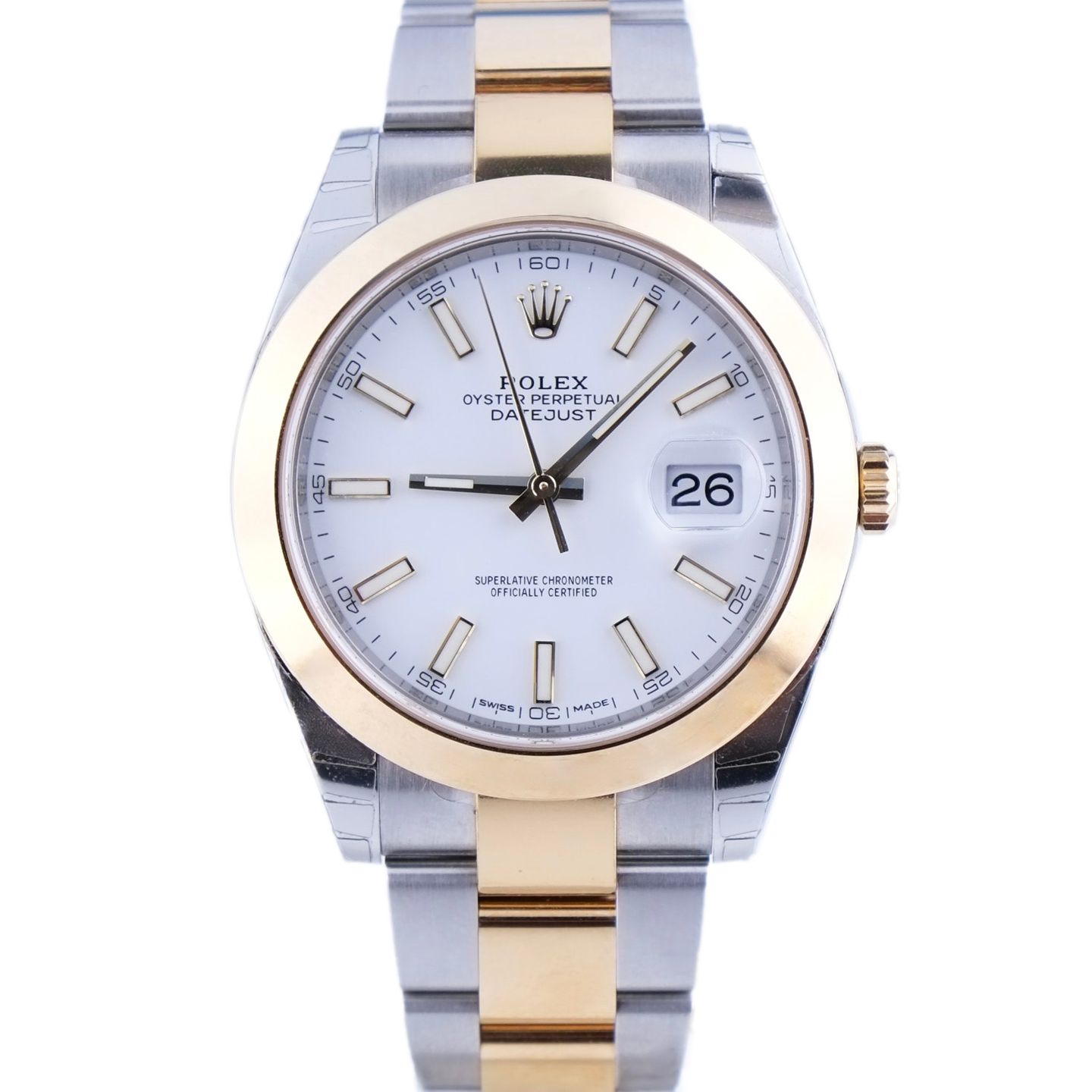 Rolex Datejust 41 126303 (2018) - White dial 41 mm Gold/Steel case (1/1)