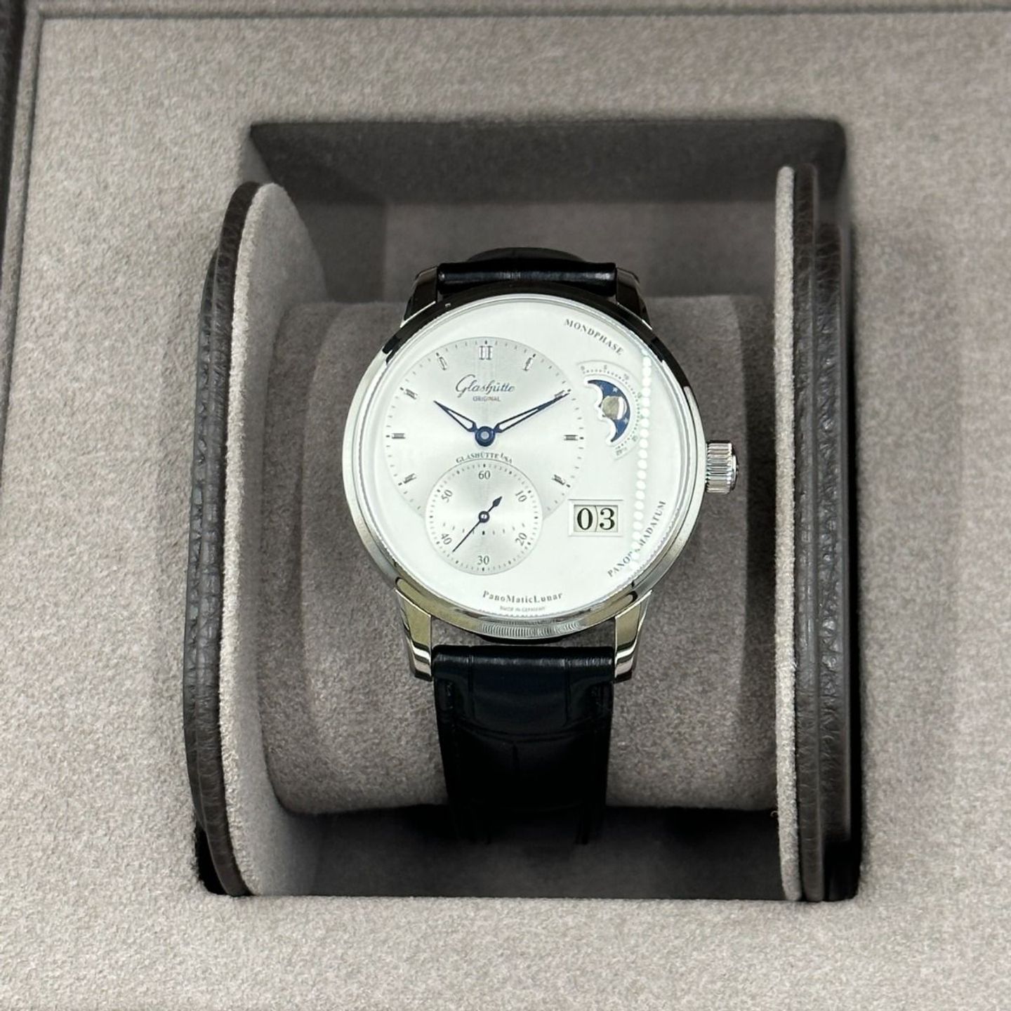 Glashütte Original PanoMaticLunar 1-90-02-42-32-61 (2024) - Zilver wijzerplaat 40mm Staal (4/8)