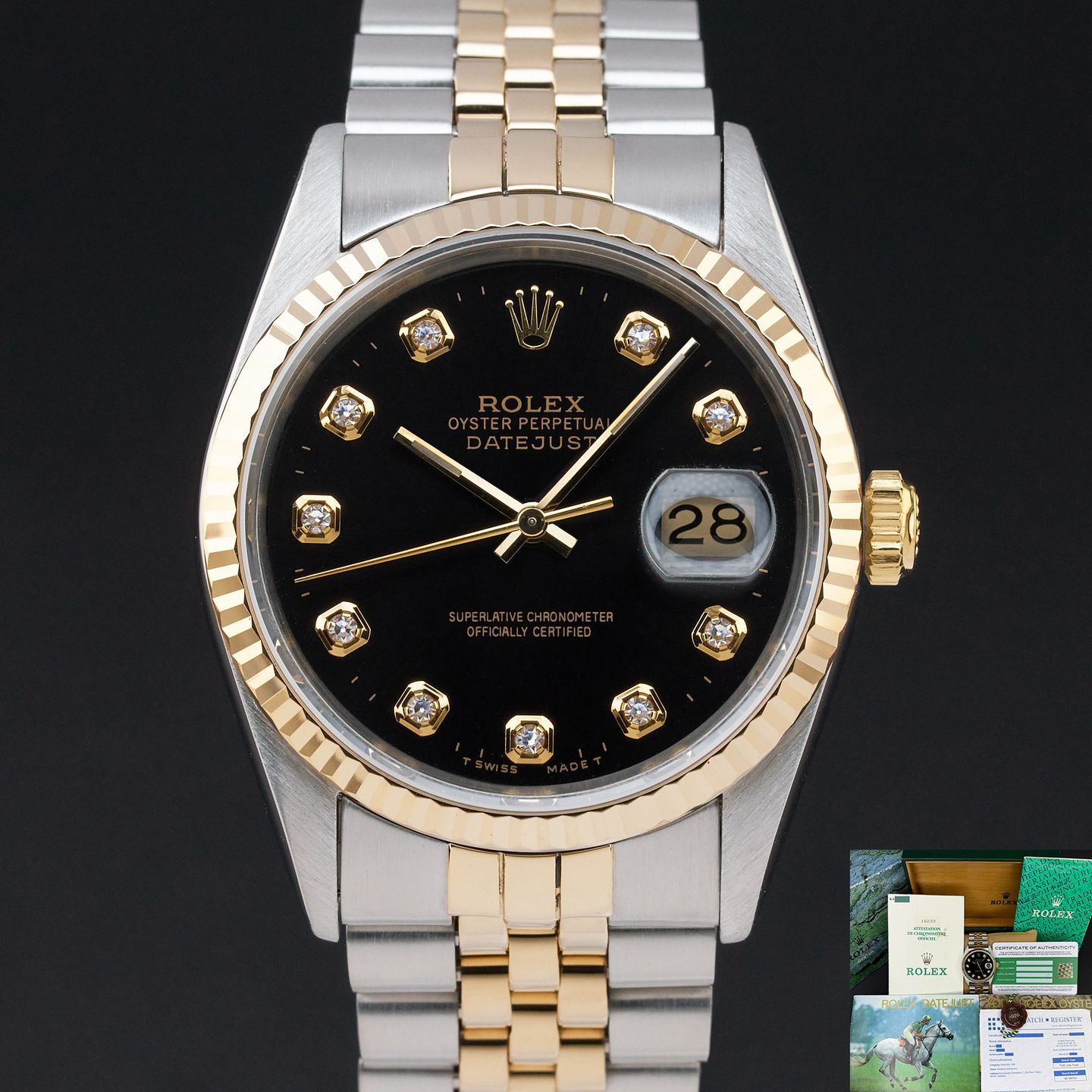 Rolex Datejust 36 16233 (1995) - 36mm Goud/Staal (1/8)