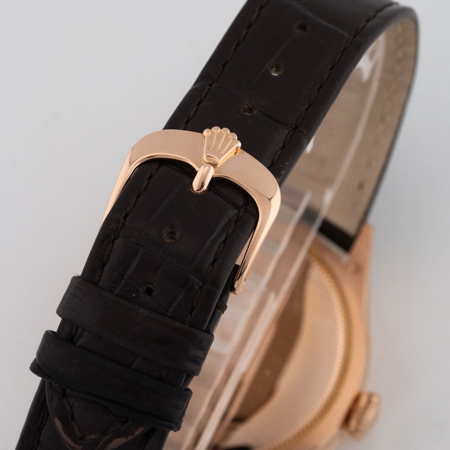 Rolex Cellini Time 50505 (2017) - Black dial 39 mm Rose Gold case (6/8)