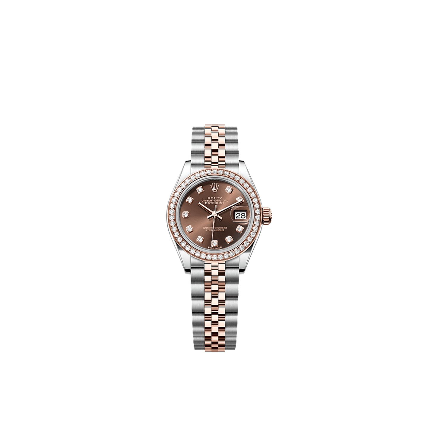 Rolex Lady-Datejust 279381RBR (2025) - Brown dial 28 mm Gold/Steel case (1/1)