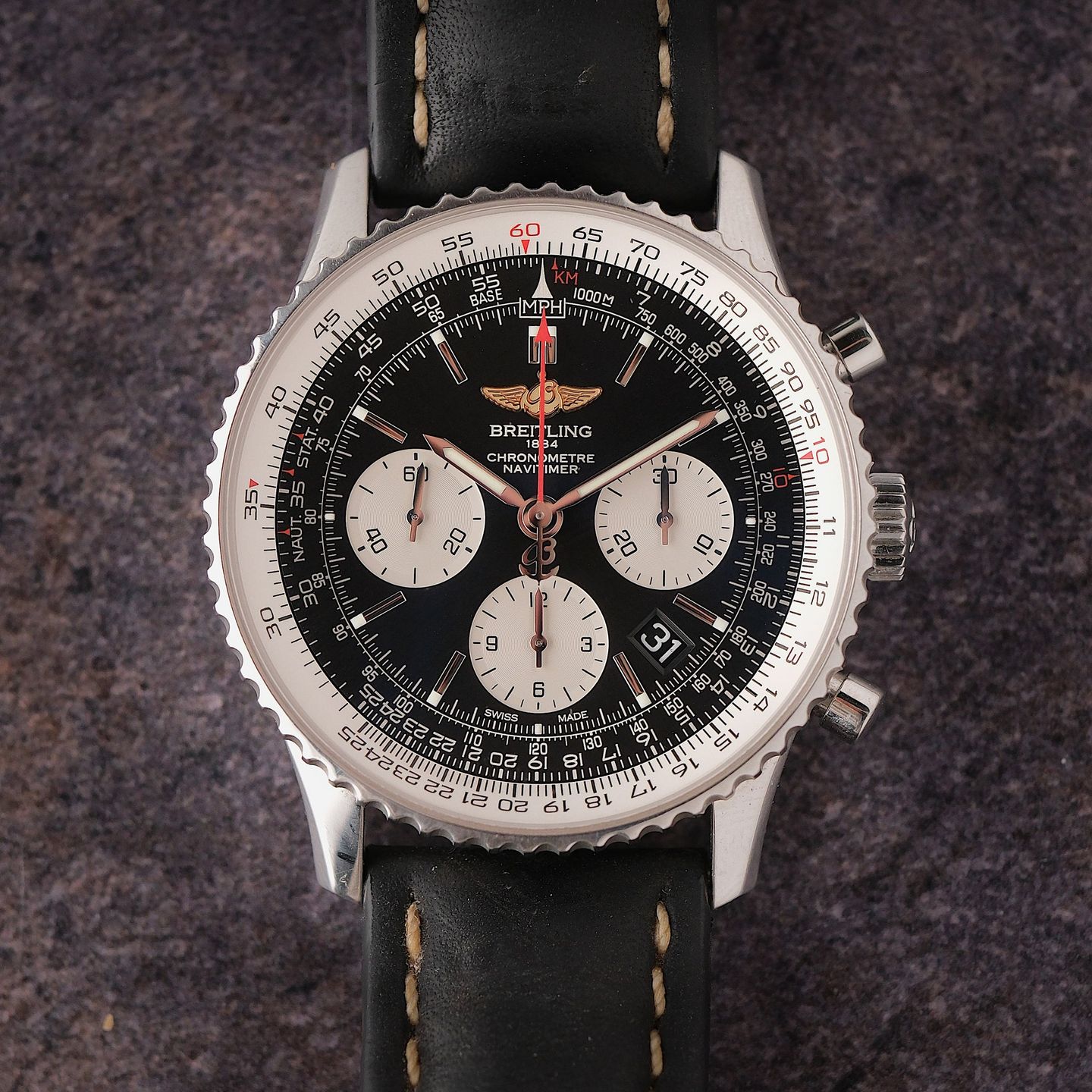 Breitling Navitimer 01 AB0120 (Unknown (random serial)) - Black dial 43 mm Steel case (4/8)