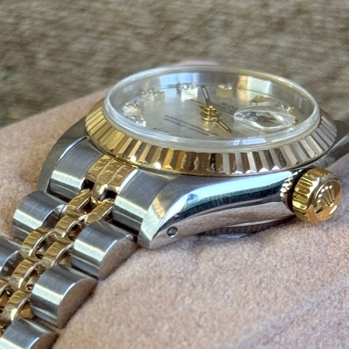 Rolex Lady-Datejust 69173 (1989) - Silver dial 26 mm Gold/Steel case (7/8)