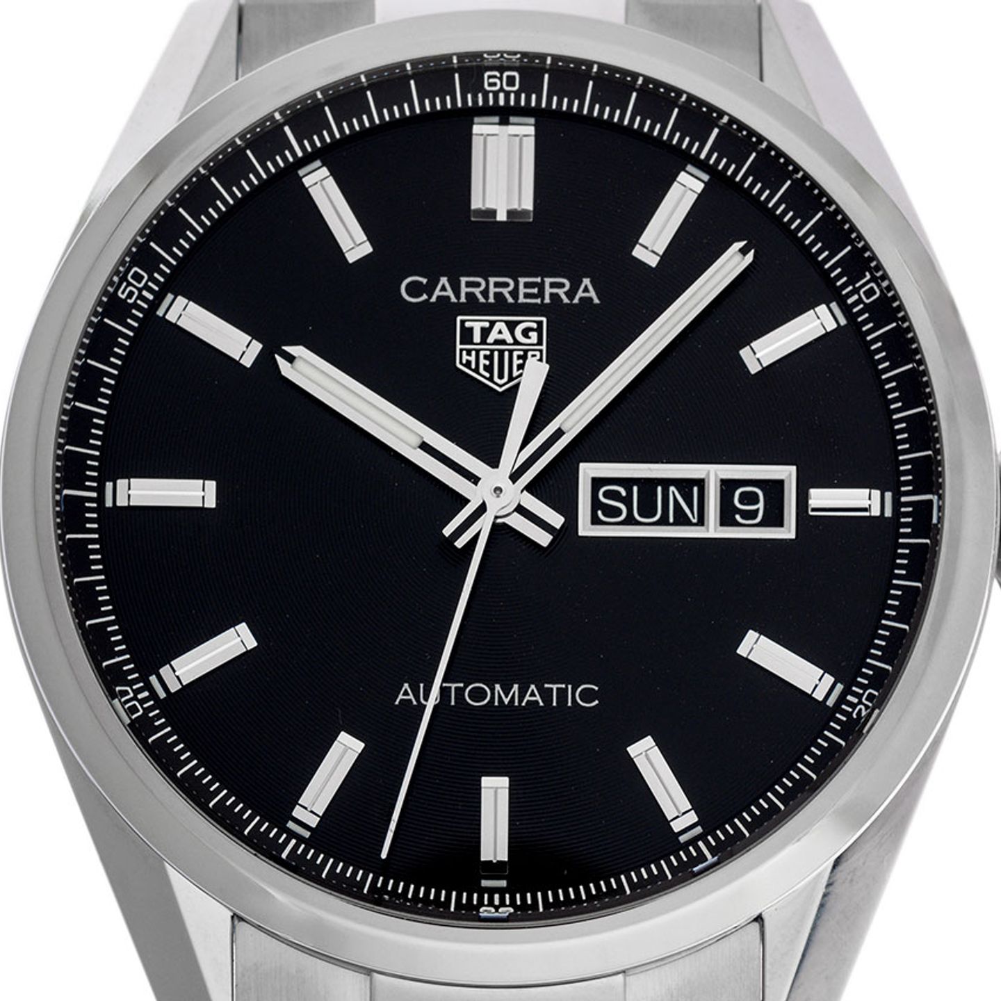 TAG Heuer Carrera Calibre 5 WBN2010.BA0640 (2023) - Zwart wijzerplaat 41mm Staal (1/7)