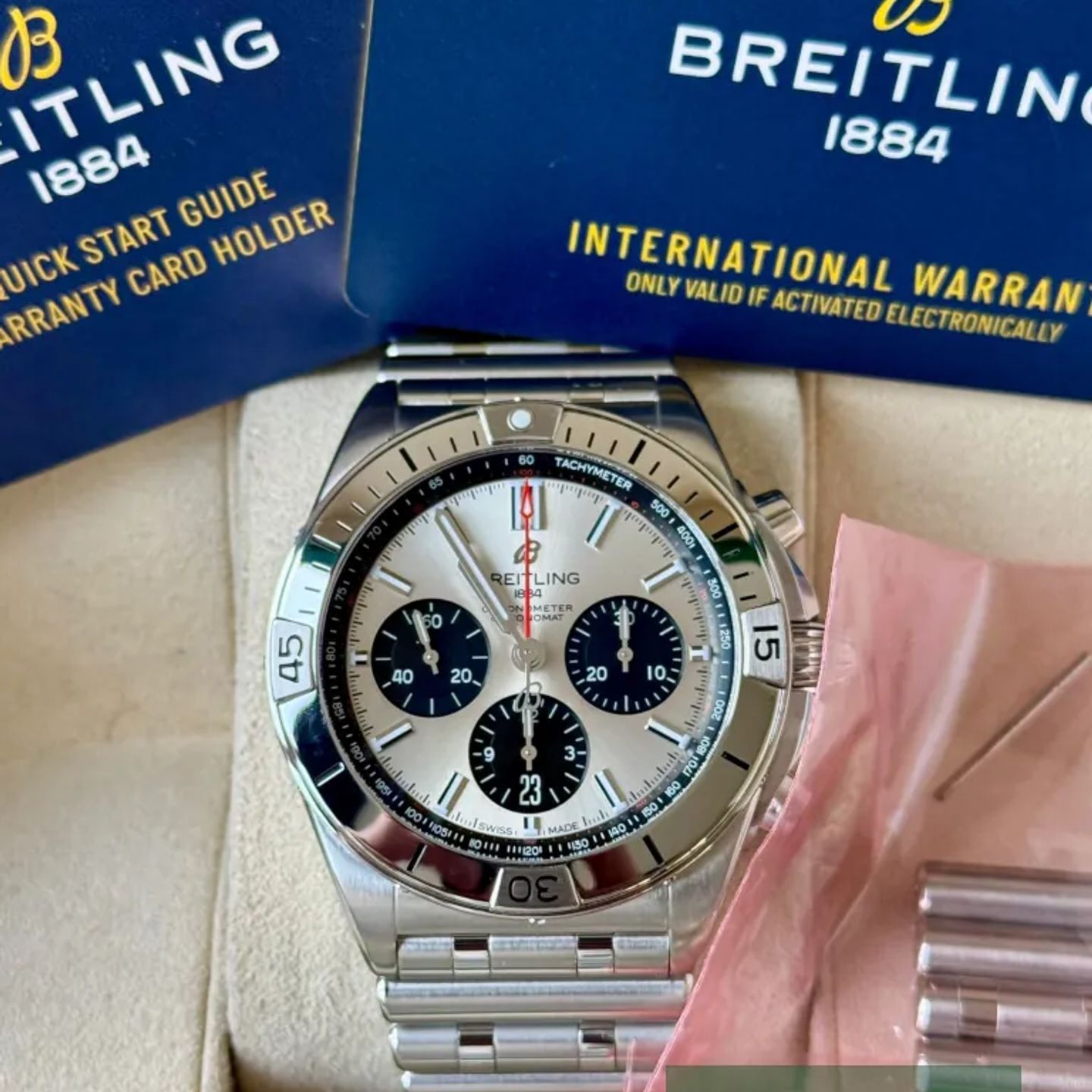 Breitling Chronomat 42 AB0134101G1A1 (2021) - Silver dial 42 mm Steel case (7/7)