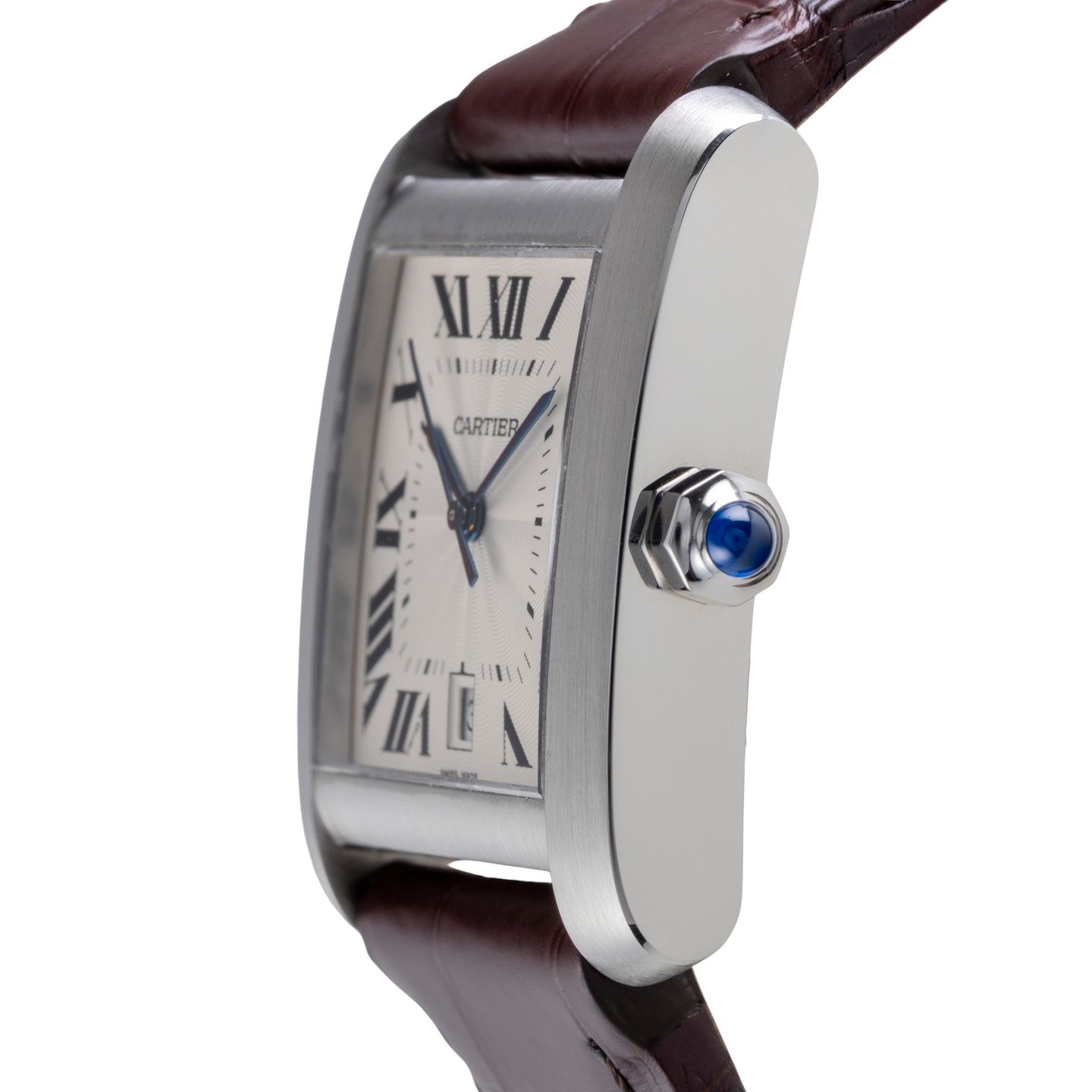 Cartier Tank Française W5101755 (Onbekend (willekeurig serienummer)) - Zilver wijzerplaat 30mm Staal (6/8)
