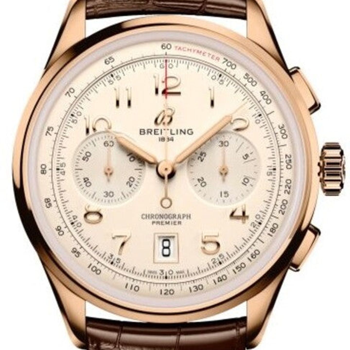 Breitling Premier RB0145371G1P1 (2026) - Yellow dial 42 mm Red Gold case (1/1)