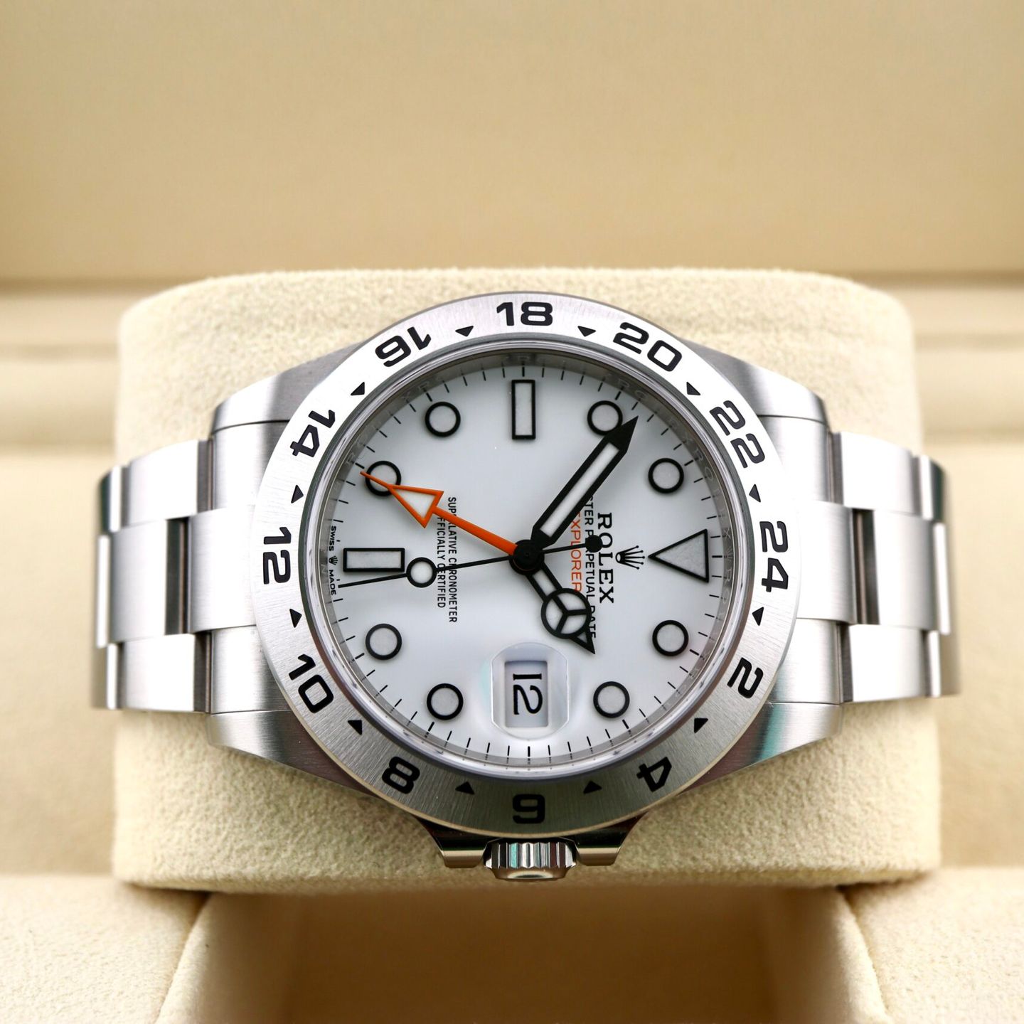 Rolex Explorer II 226570 (2023) - Wit wijzerplaat 42mm Staal (5/7)