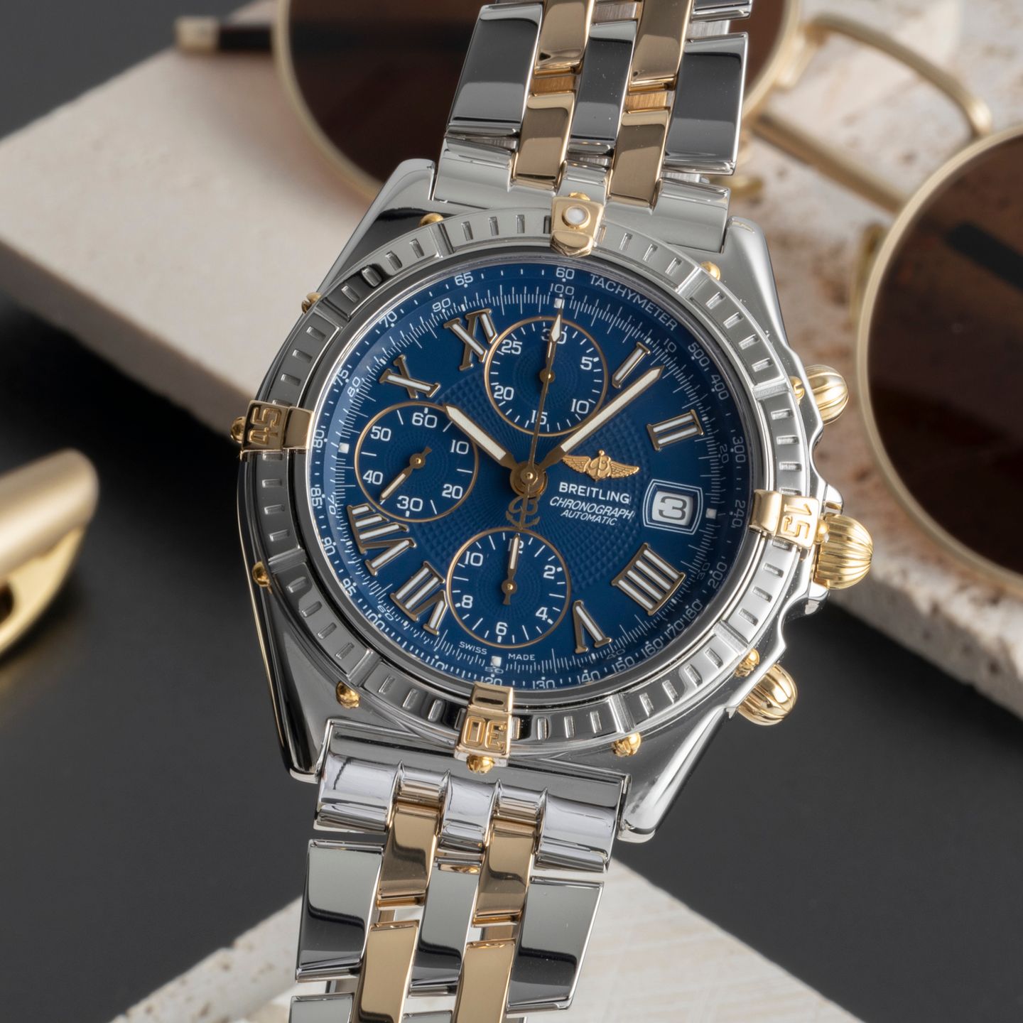 Breitling Crosswind Racing B13055 (1999) - 43 mm Steel case (3/8)