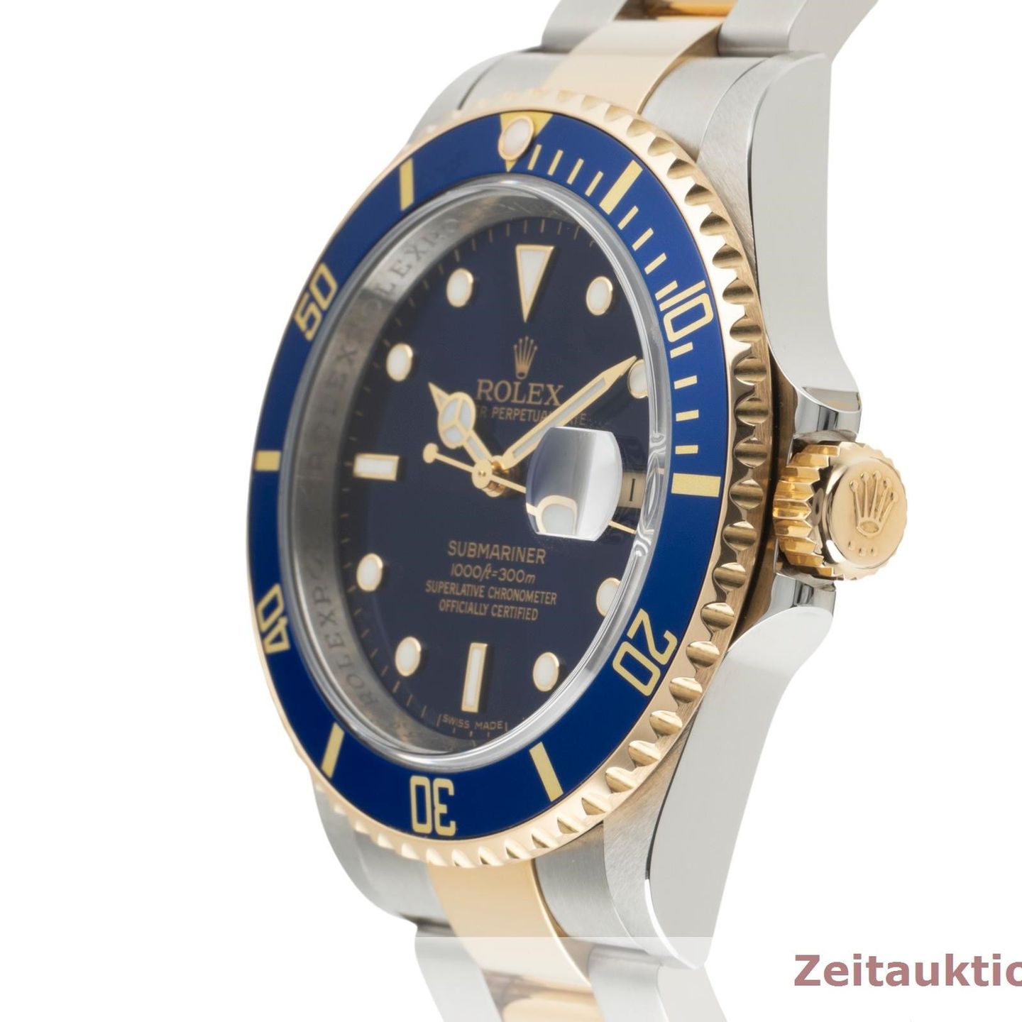 Rolex Submariner Date 116613 (Unknown (random serial)) - Blue dial 40 mm Gold/Steel case (6/8)