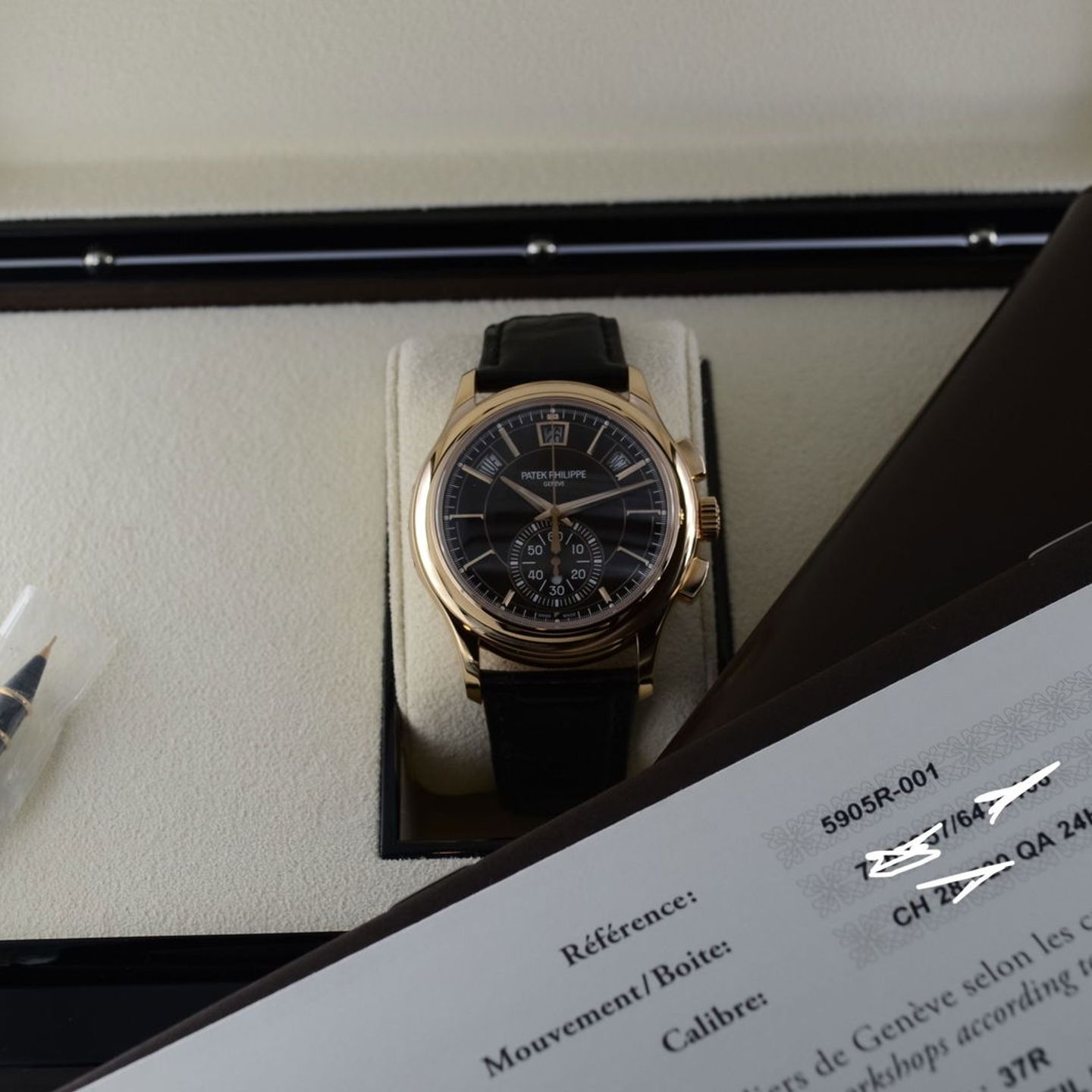 Patek Philippe Annual Calendar Chronograph 5905R-001 (2021) - Brown dial 42 mm Rose Gold case (7/7)