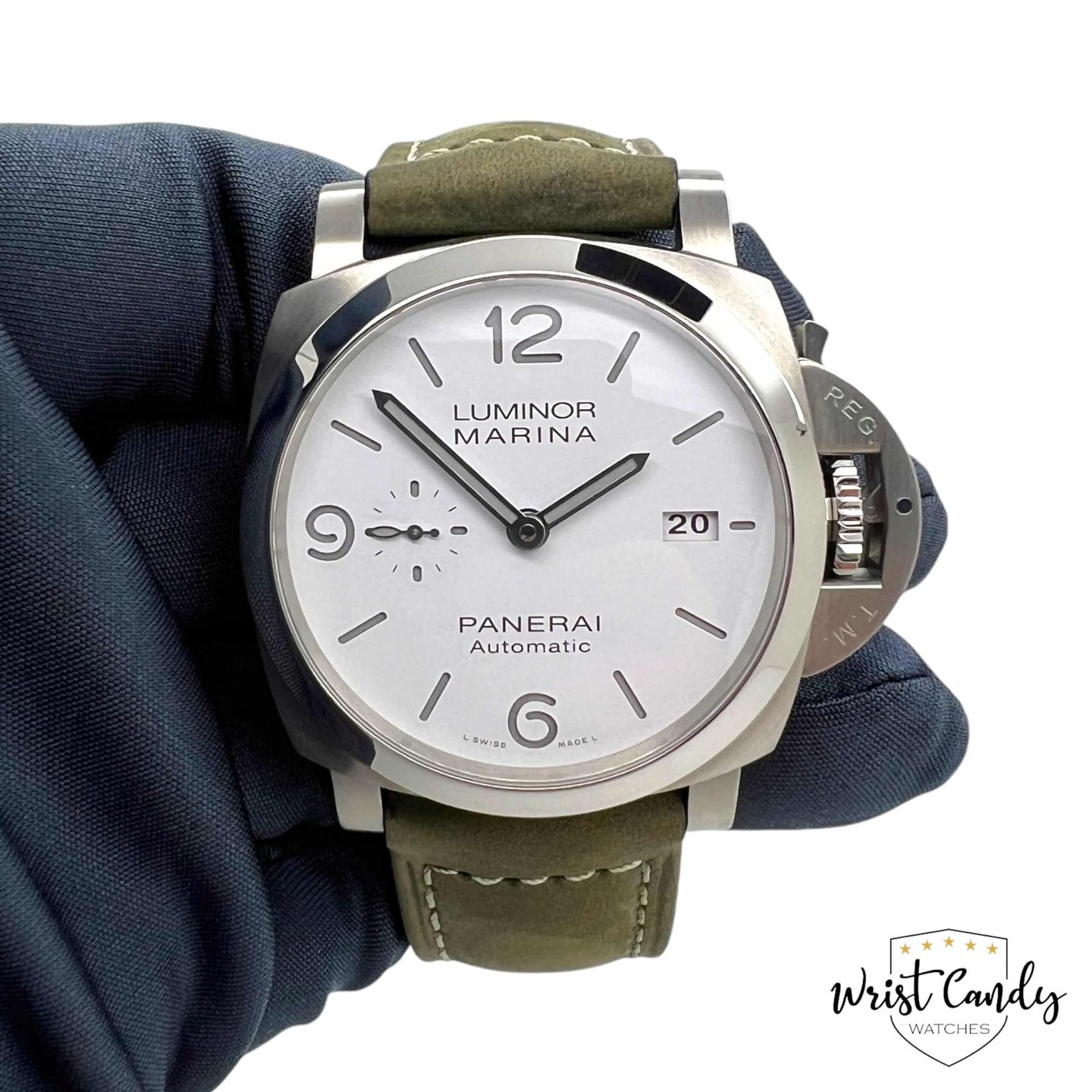 Panerai Luminor Marina PAM01314 (2022) - White dial 44 mm Steel case (7/8)