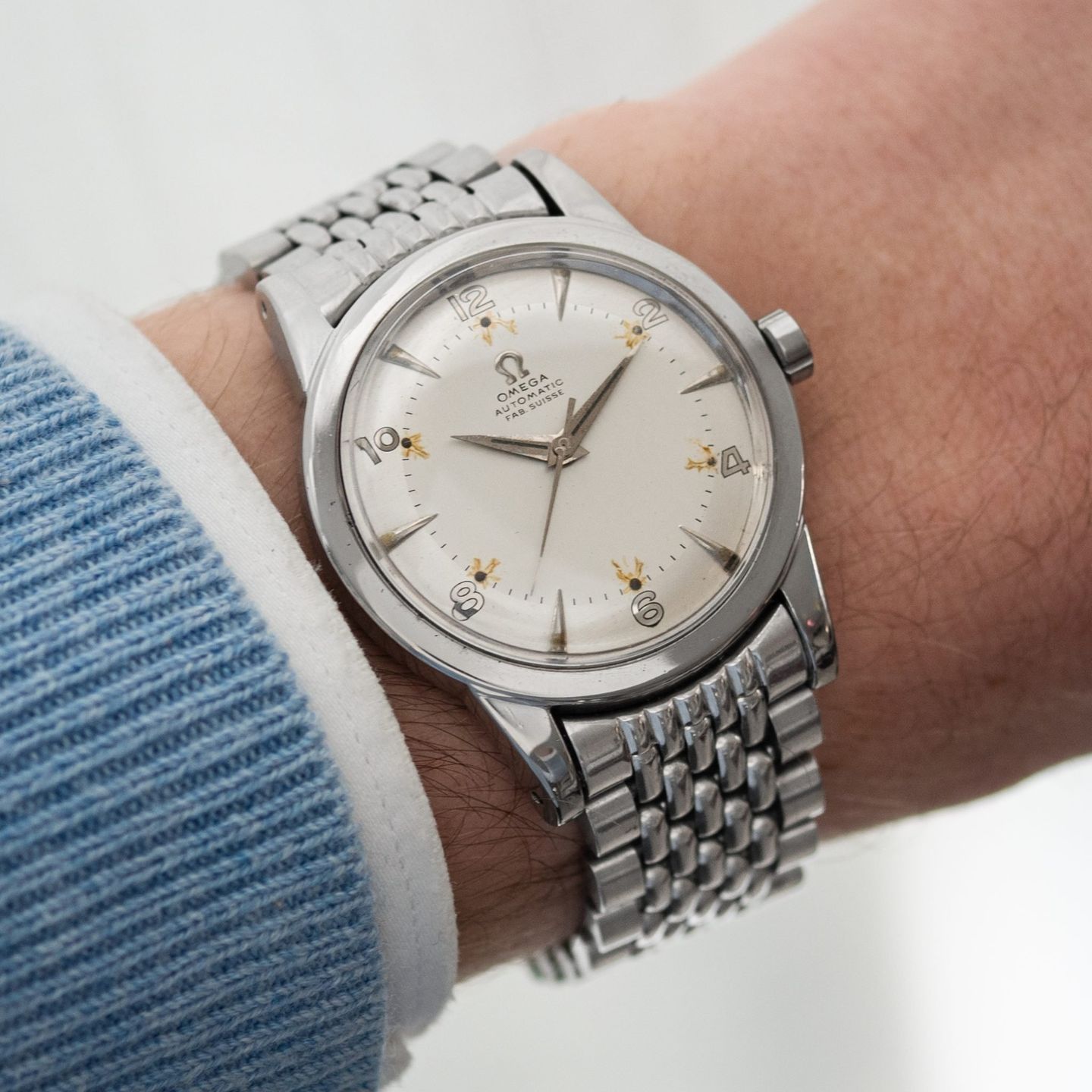 Omega Seamaster 2577 (1950) - Silver dial 34 mm Steel case (2/8)