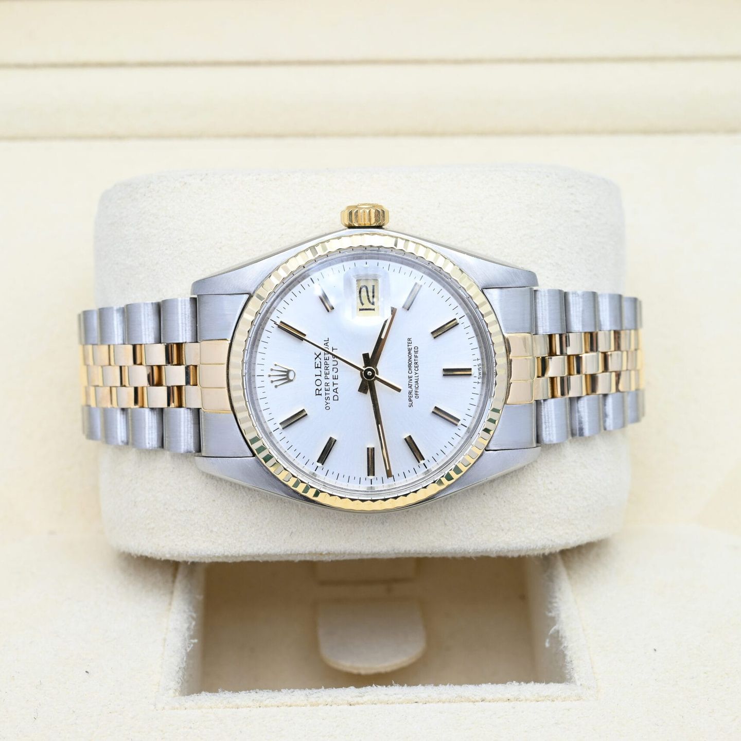 Rolex Datejust 36 16013 (1988) - Silver dial 36 mm Gold/Steel case (4/6)