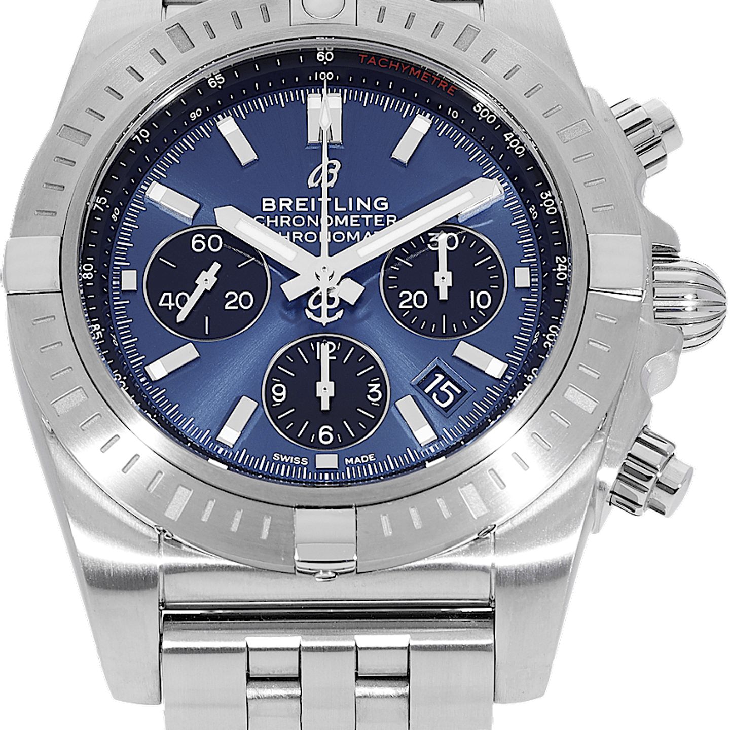 Breitling Chronomat AB0115101C1A1 (2024) - Blue dial 44 mm Steel case (2/5)
