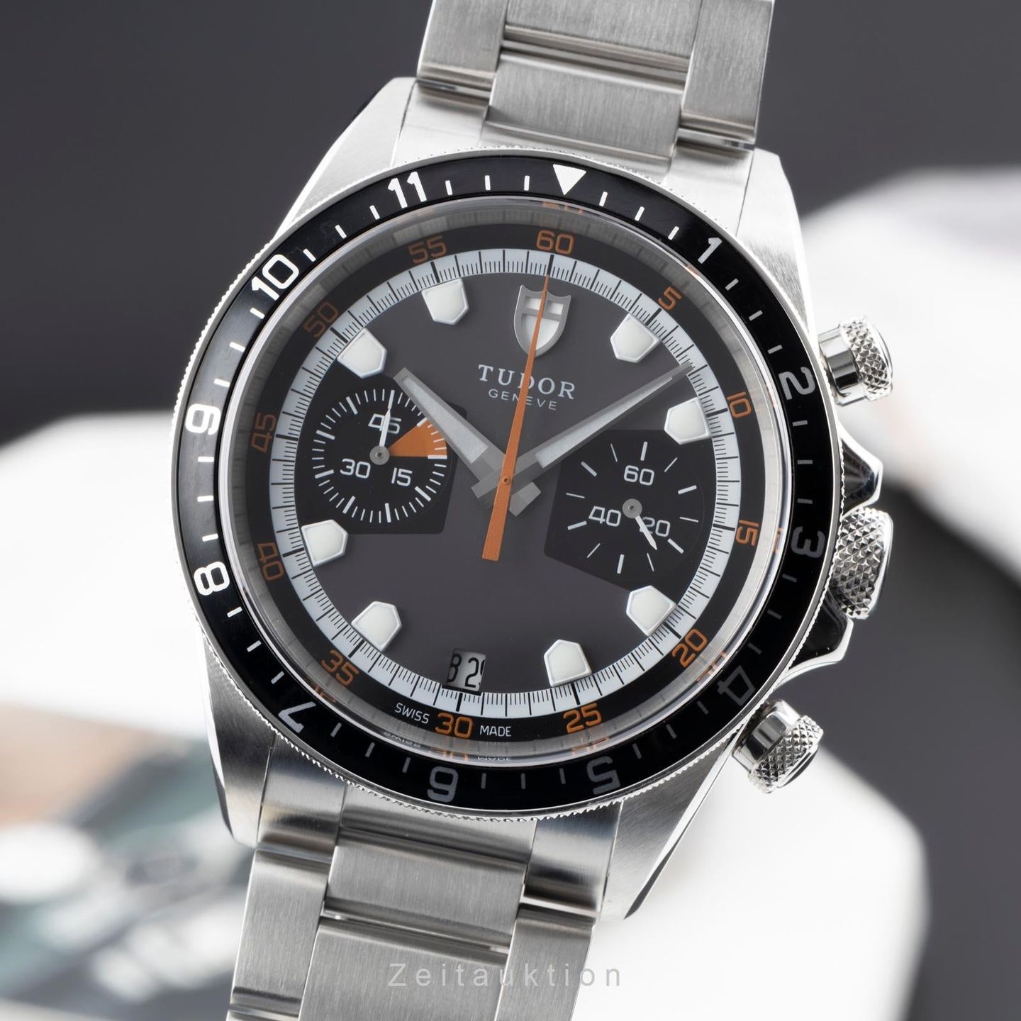 Tudor Heritage Chrono 70330N (Onbekend (willekeurig serienummer)) - Grijs wijzerplaat 42mm Staal (1/8)