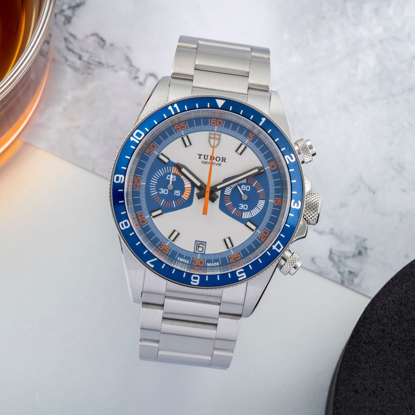 Tudor Heritage Chrono Blue 70330B (Onbekend (willekeurig serienummer)) - Meerkleurig wijzerplaat 42mm Staal (1/8)