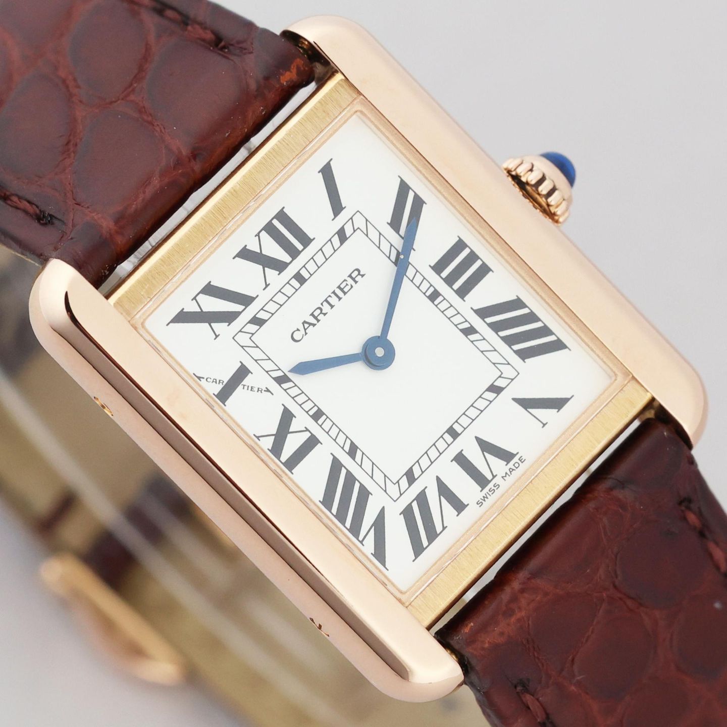 Cartier Tank Solo W5200024 (2018) - Silver dial 31 mm Rose Gold case (3/8)
