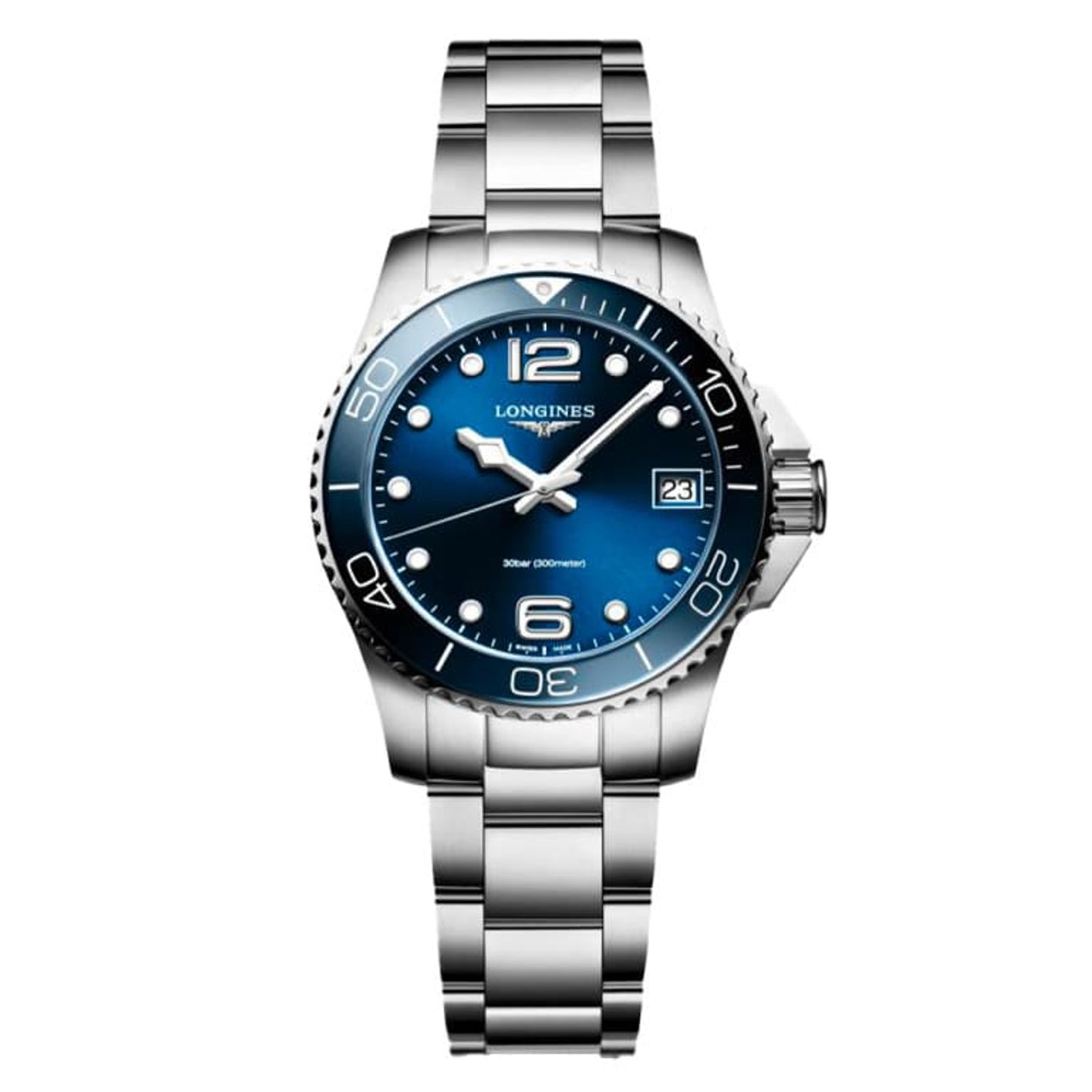 Longines HydroConquest L3.370.4.96.6 (2024) - Blauw wijzerplaat 32mm Staal (1/1)