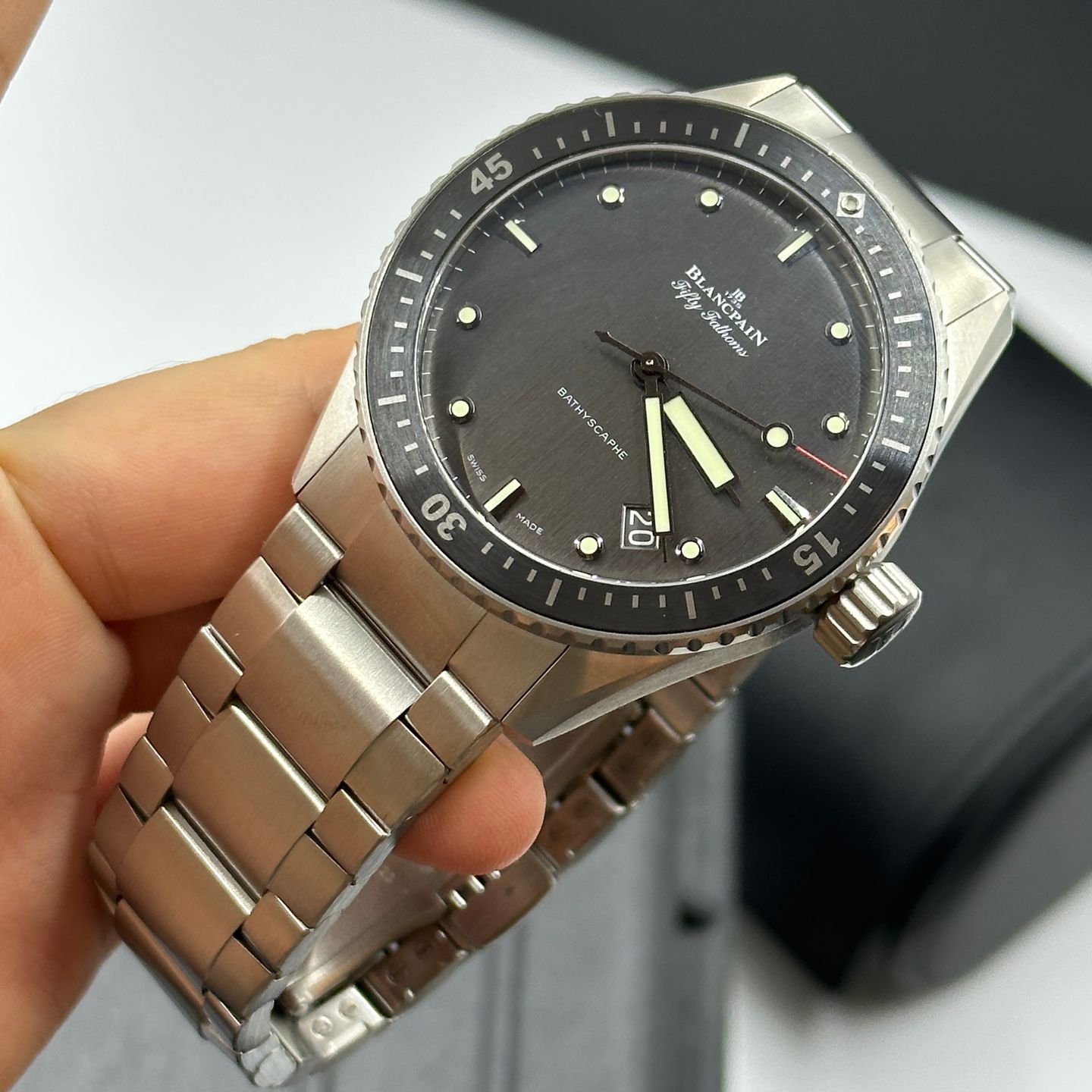 Blancpain Fifty Fathoms Bathyscaphe 5000-1210-98S (2024) - Onbekend wijzerplaat Onbekend Onbekend (5/8)