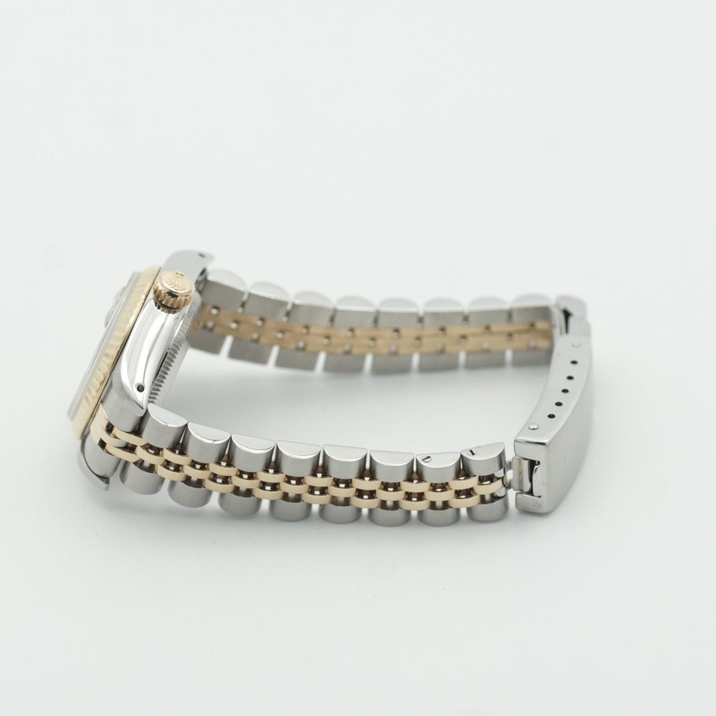 Rolex Lady-Datejust 69173 (1990) - Champagne dial 26 mm Gold/Steel case (5/8)