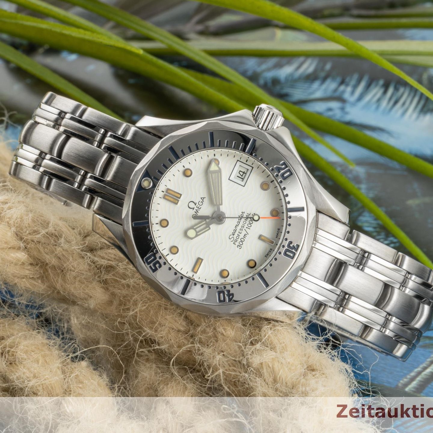 Omega Seamaster Diver 300 M 2582.20.00 (1995) - Wit wijzerplaat 28mm Staal (1/8)