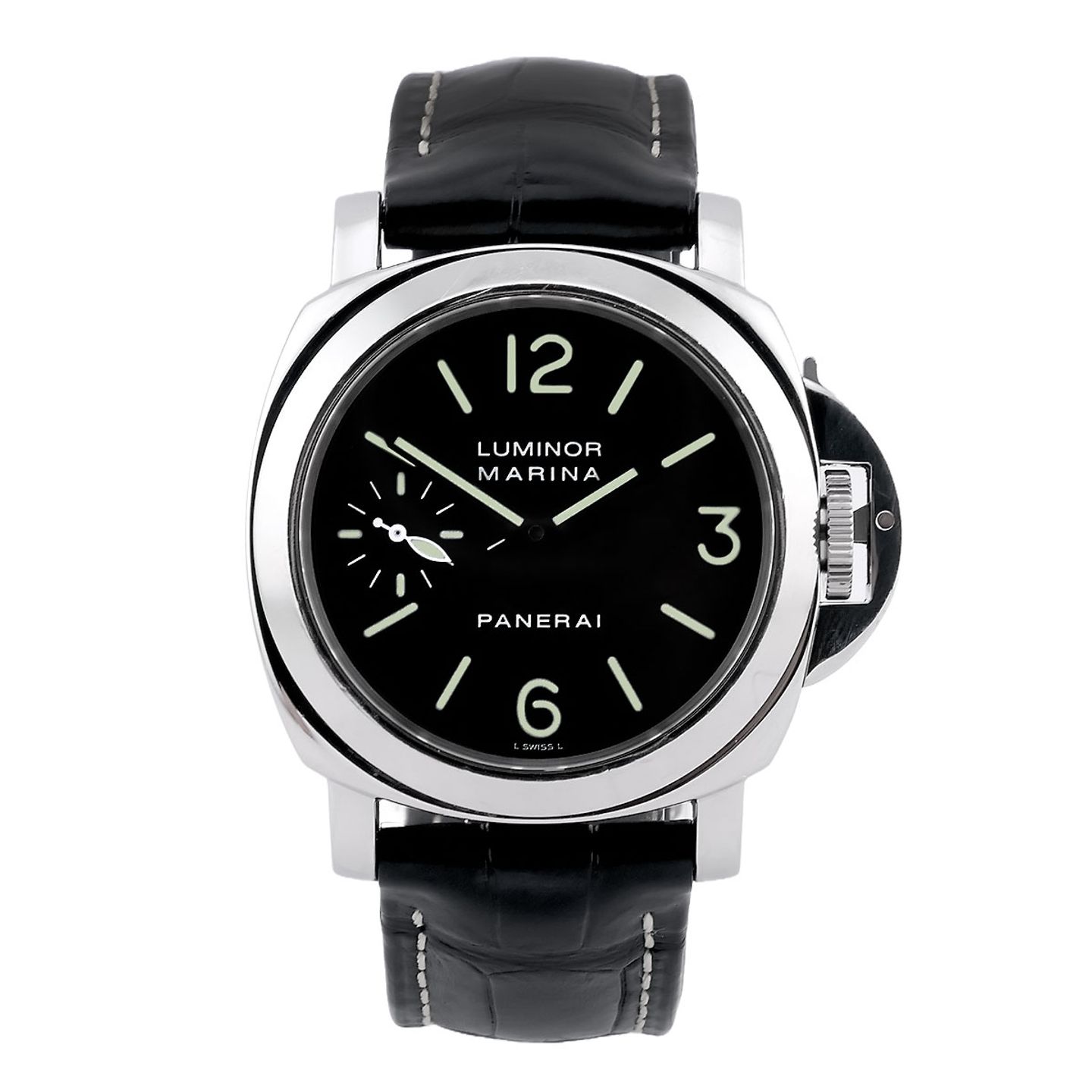 Panerai Luminor Marina PAM00001 (1999) - Zwart wijzerplaat 44mm Staal (1/8)