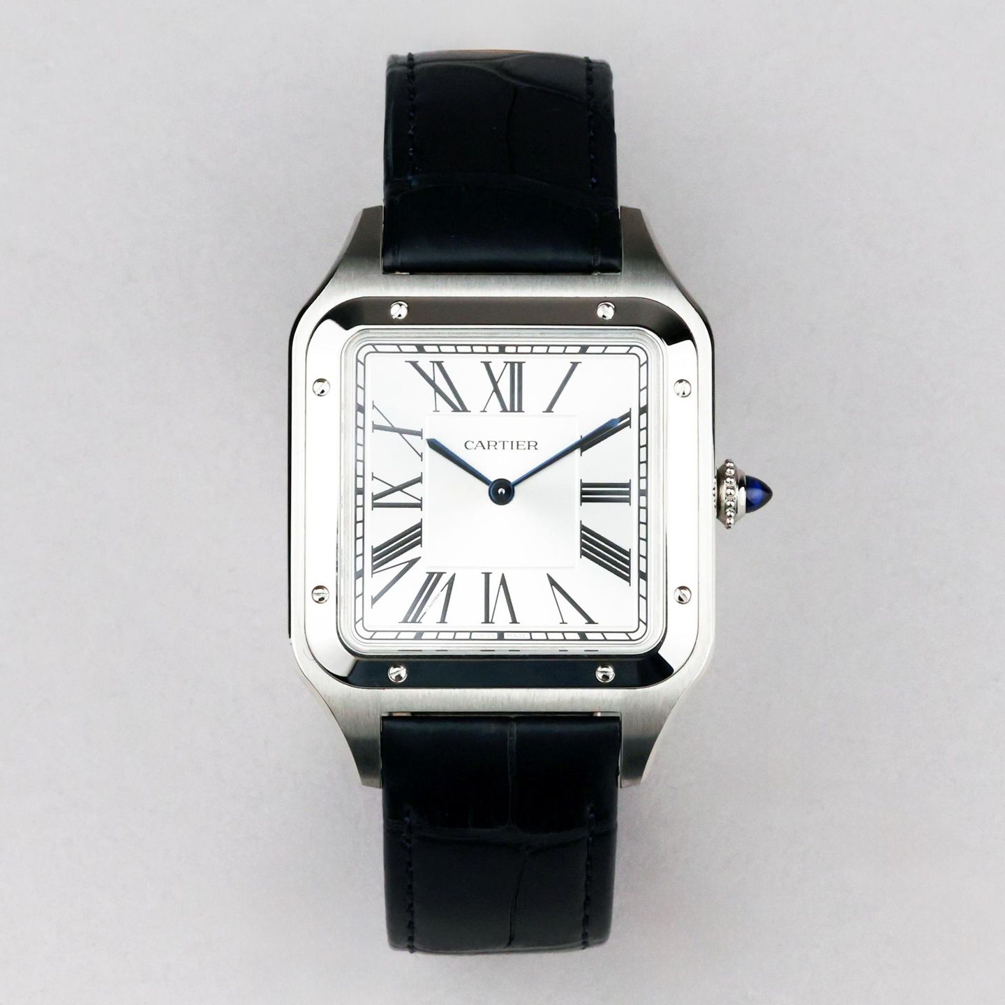 Cartier Santos Dumont WSSA0032 (2026) - Zilver wijzerplaat 47mm Staal (1/8)