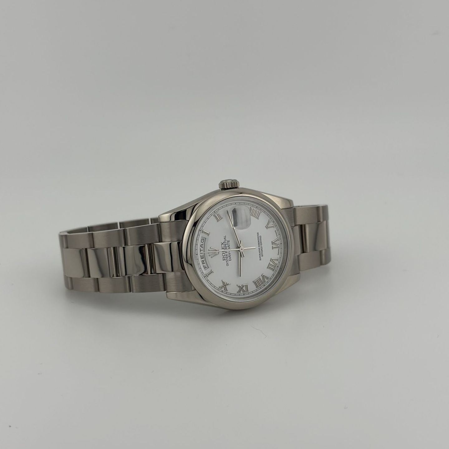 Rolex Day-Date 36 118209 (2003) - White dial 36 mm White Gold case (8/8)