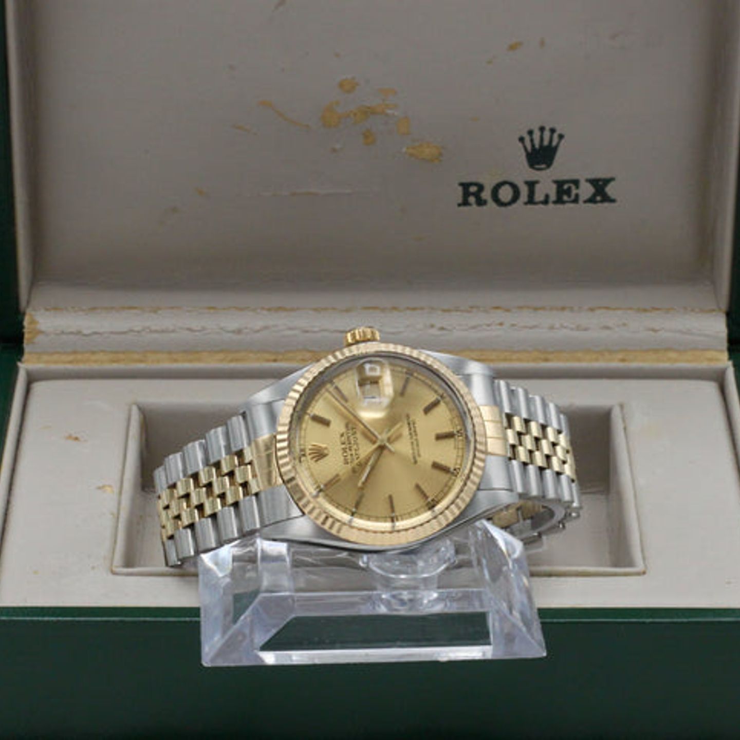 Rolex Datejust 36 16013 (1983) - Gold dial 36 mm Gold/Steel case (3/7)